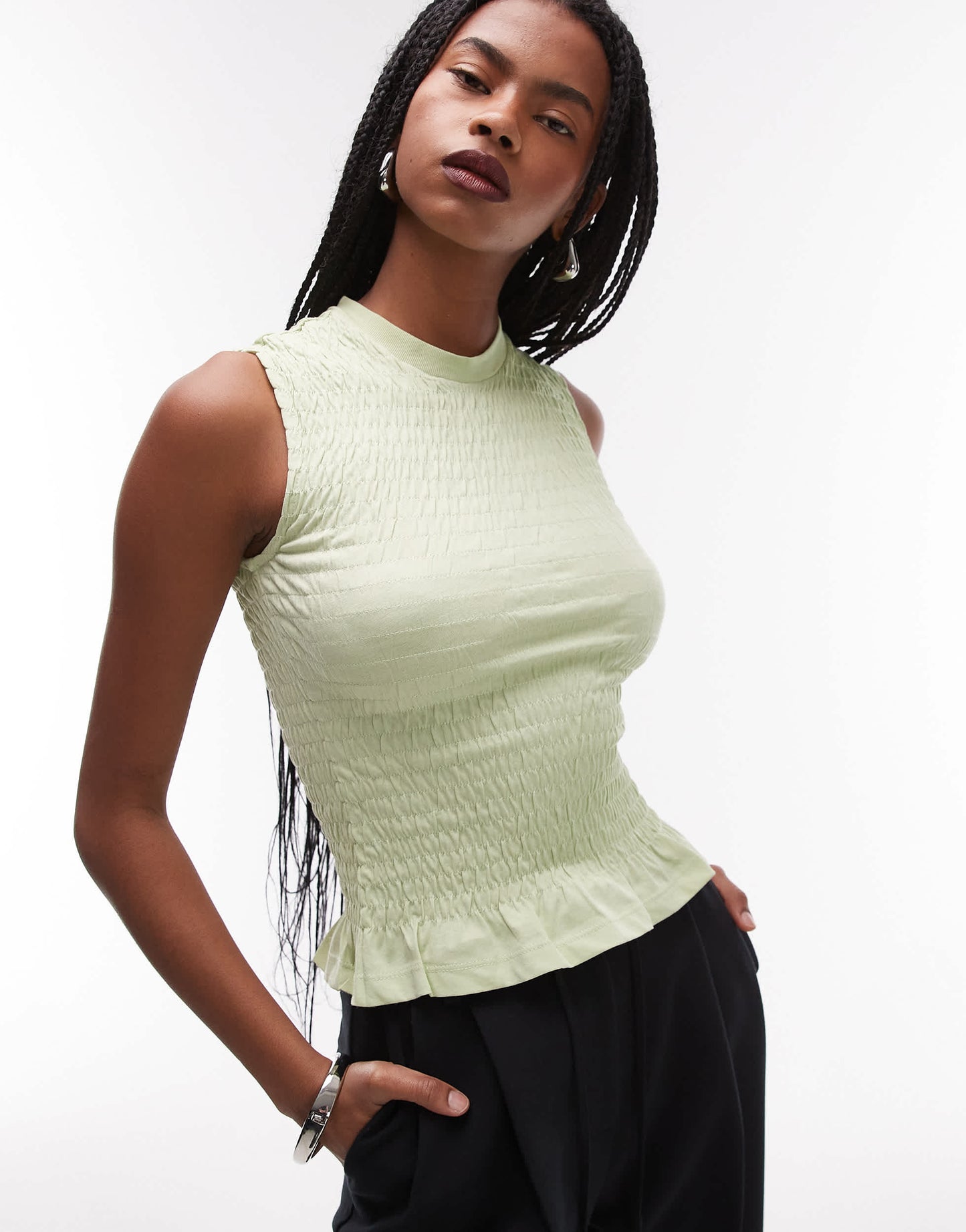 Allsaints ode tank in jade green