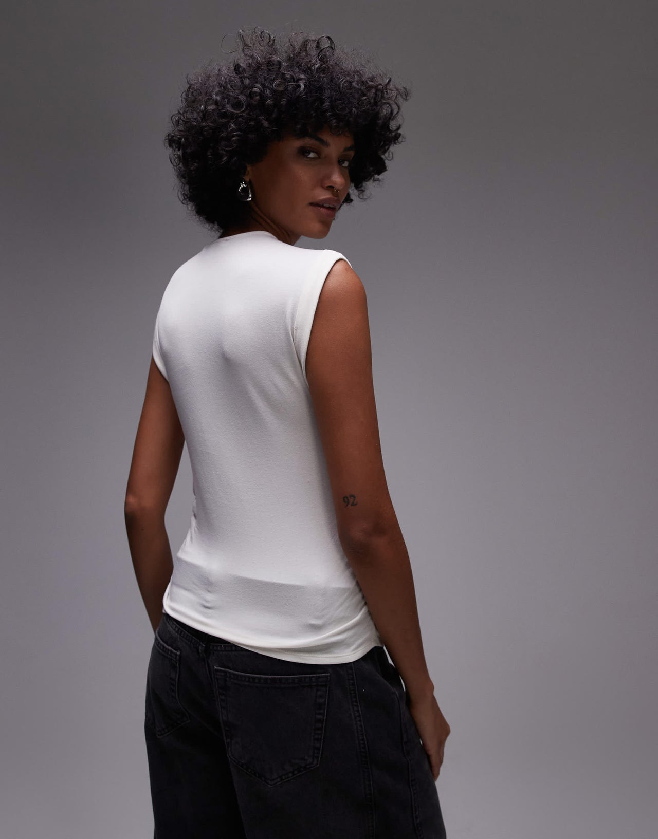 Allsaints robin top in gardenia cream