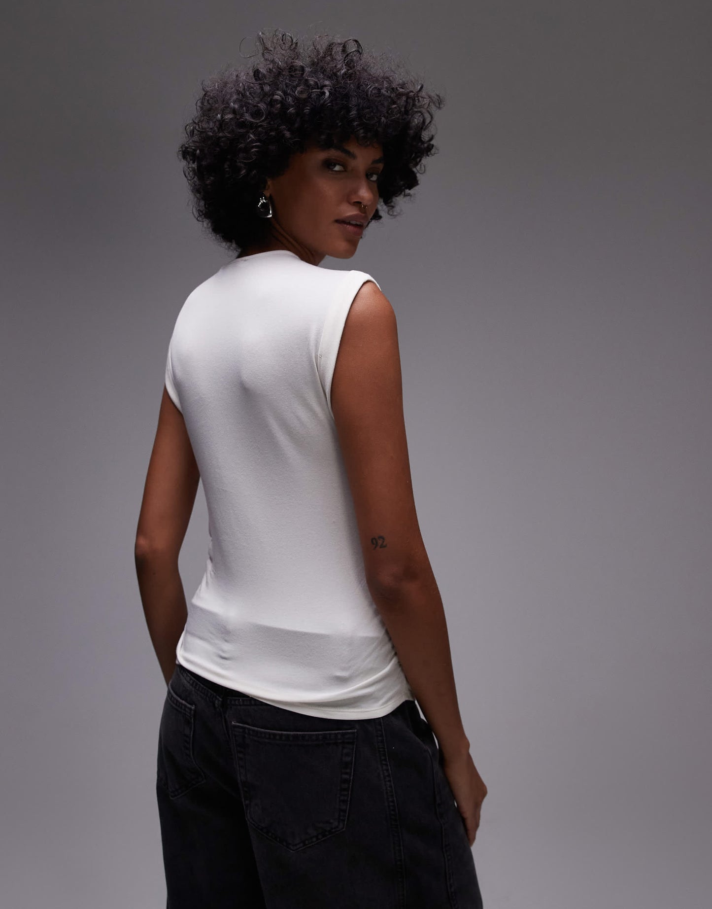 Allsaints robin top in gardenia cream