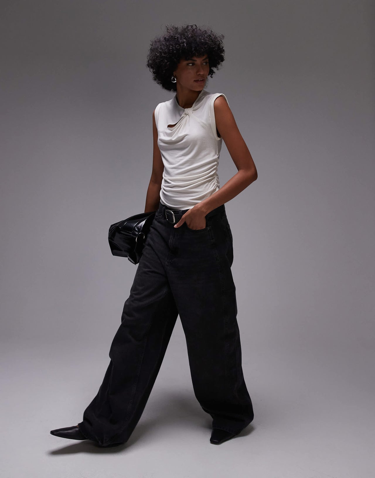 Allsaints robin top in gardenia cream