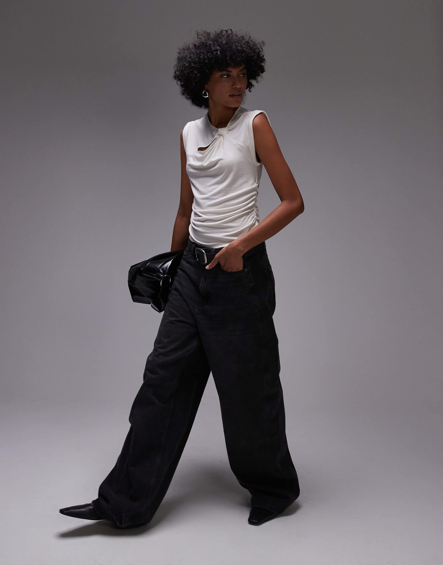 Allsaints robin top in gardenia cream