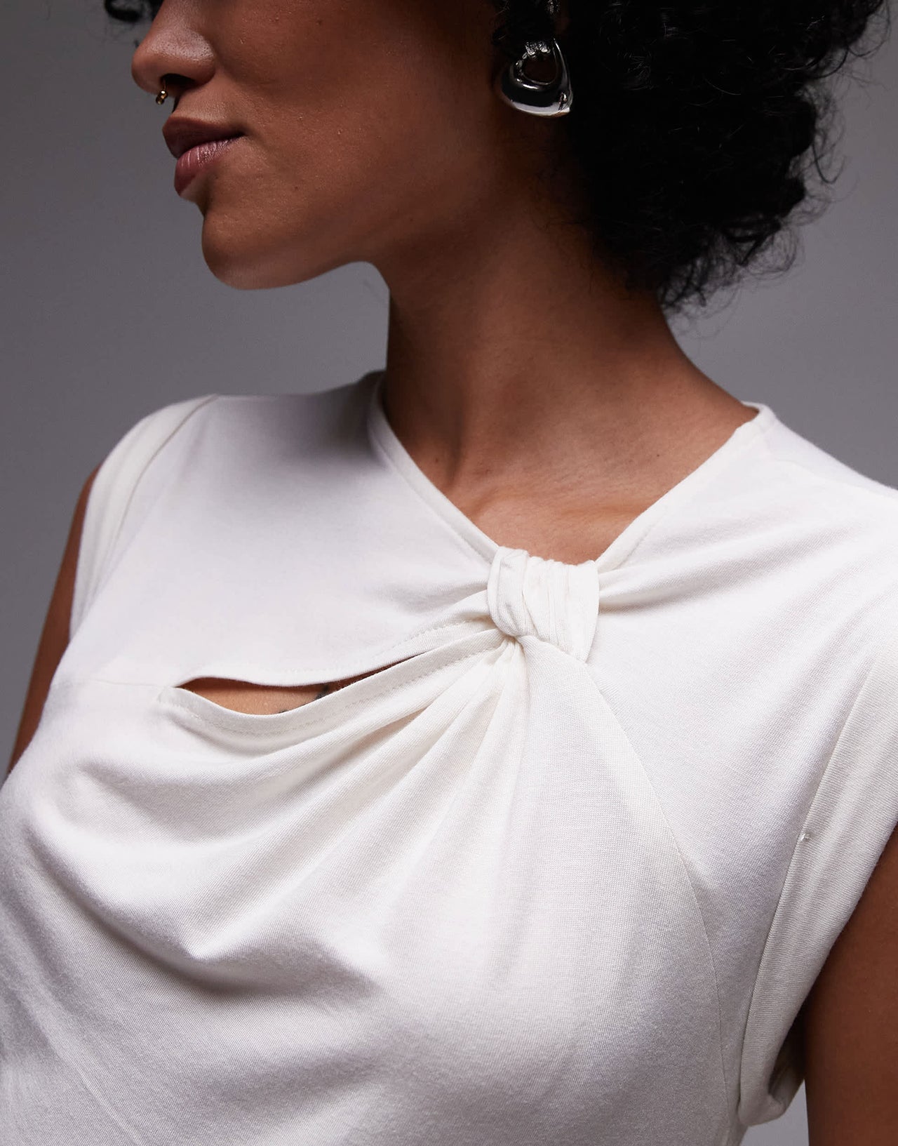 Allsaints robin top in gardenia cream