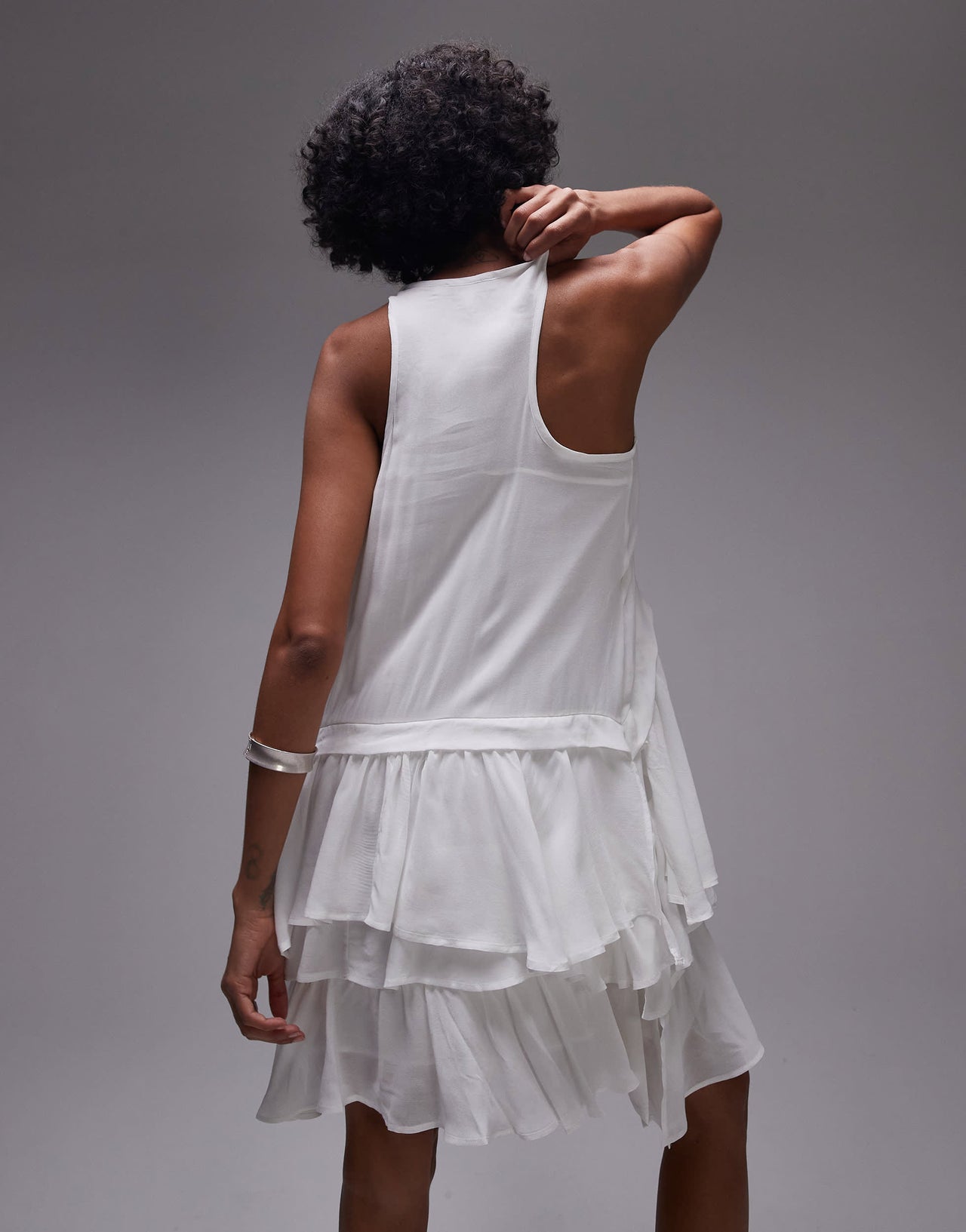 Allsaints cavarly mini dress in optic white