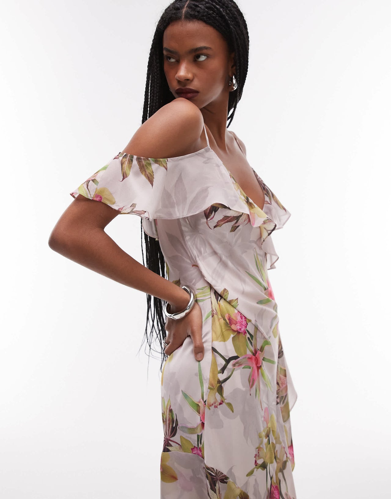 Allsaints Grace dress in adena soft pink - PINK