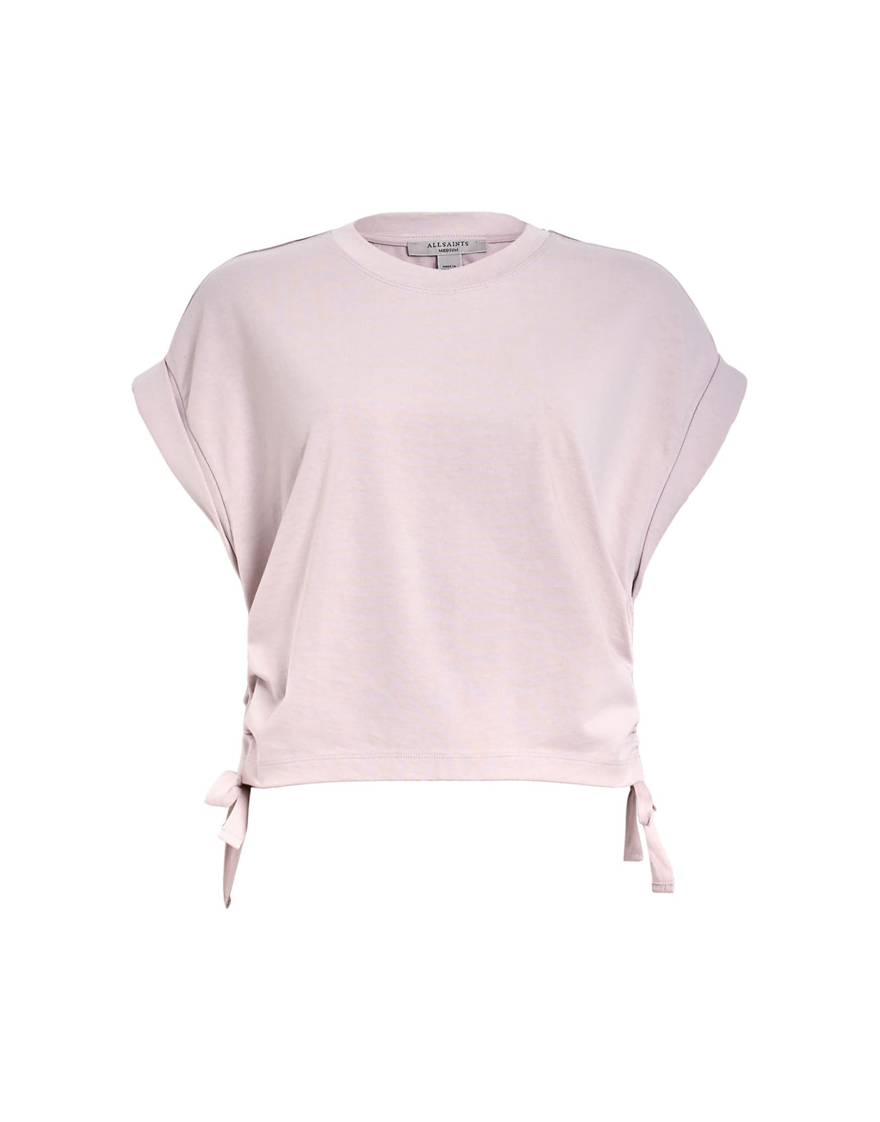 Allsaints mira tee in lilac ash pink