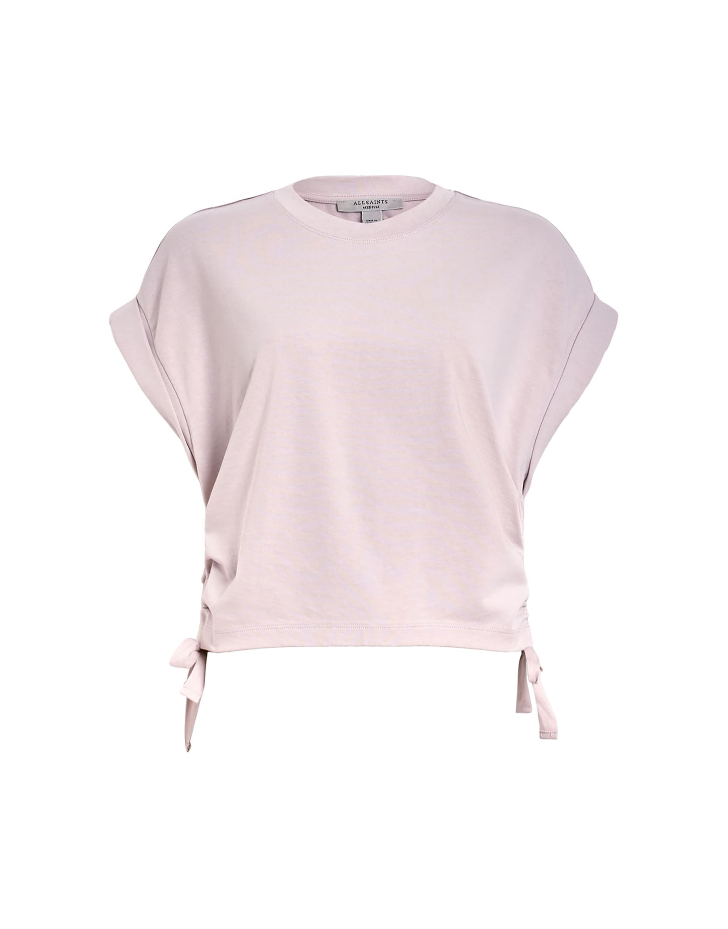 Allsaints mira tee in lilac ash pink