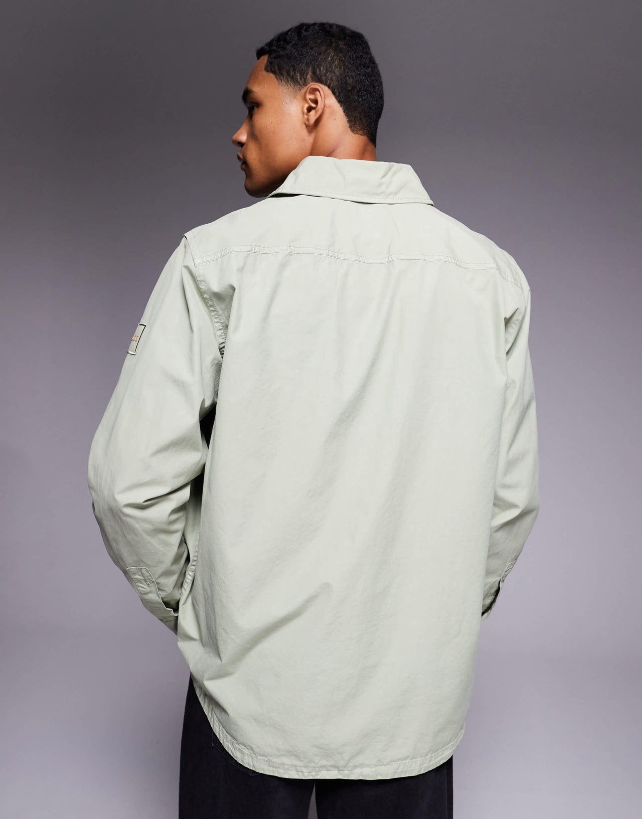 Boss Orange Locky overshirt in light green