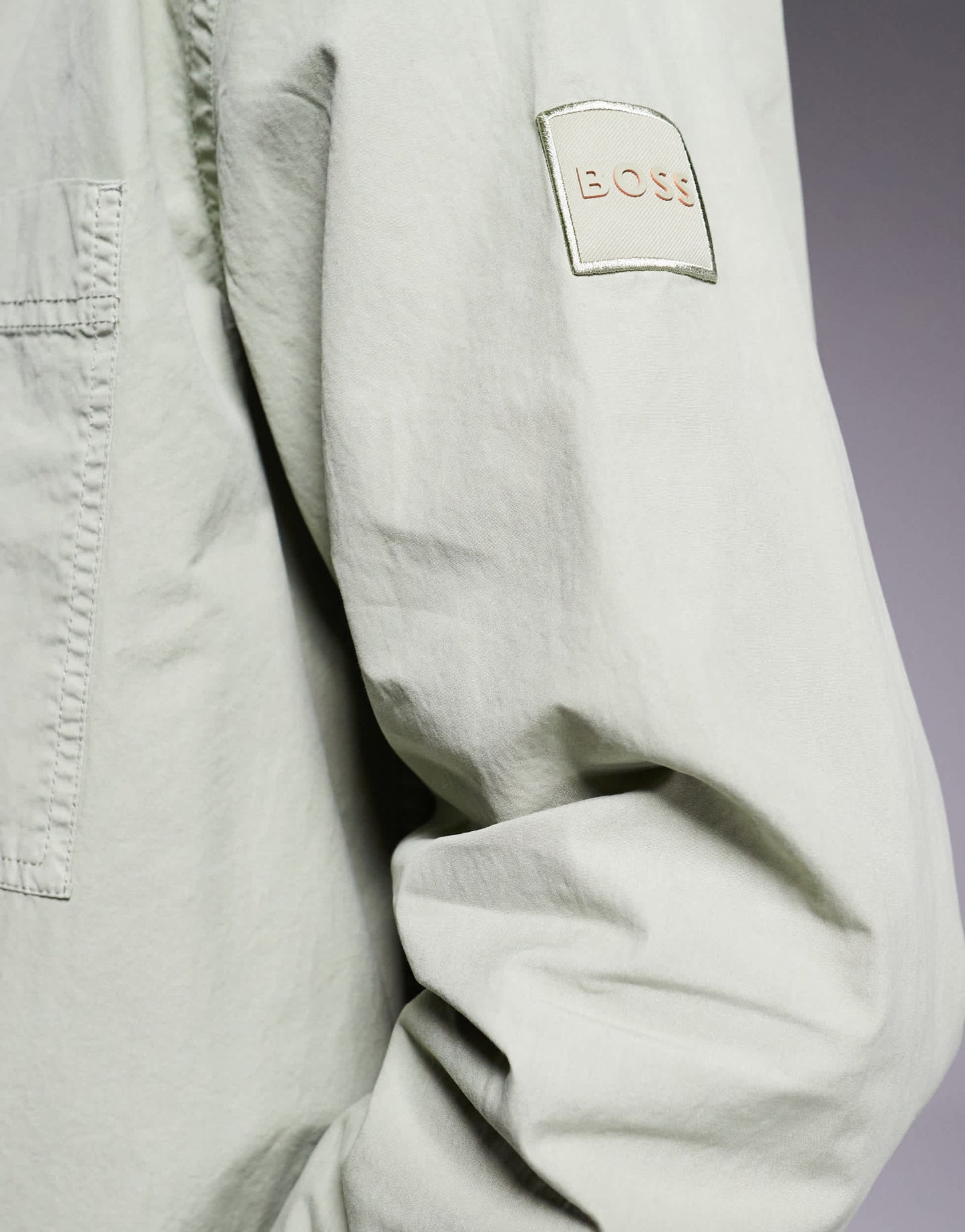 Boss Orange Locky overshirt in light green