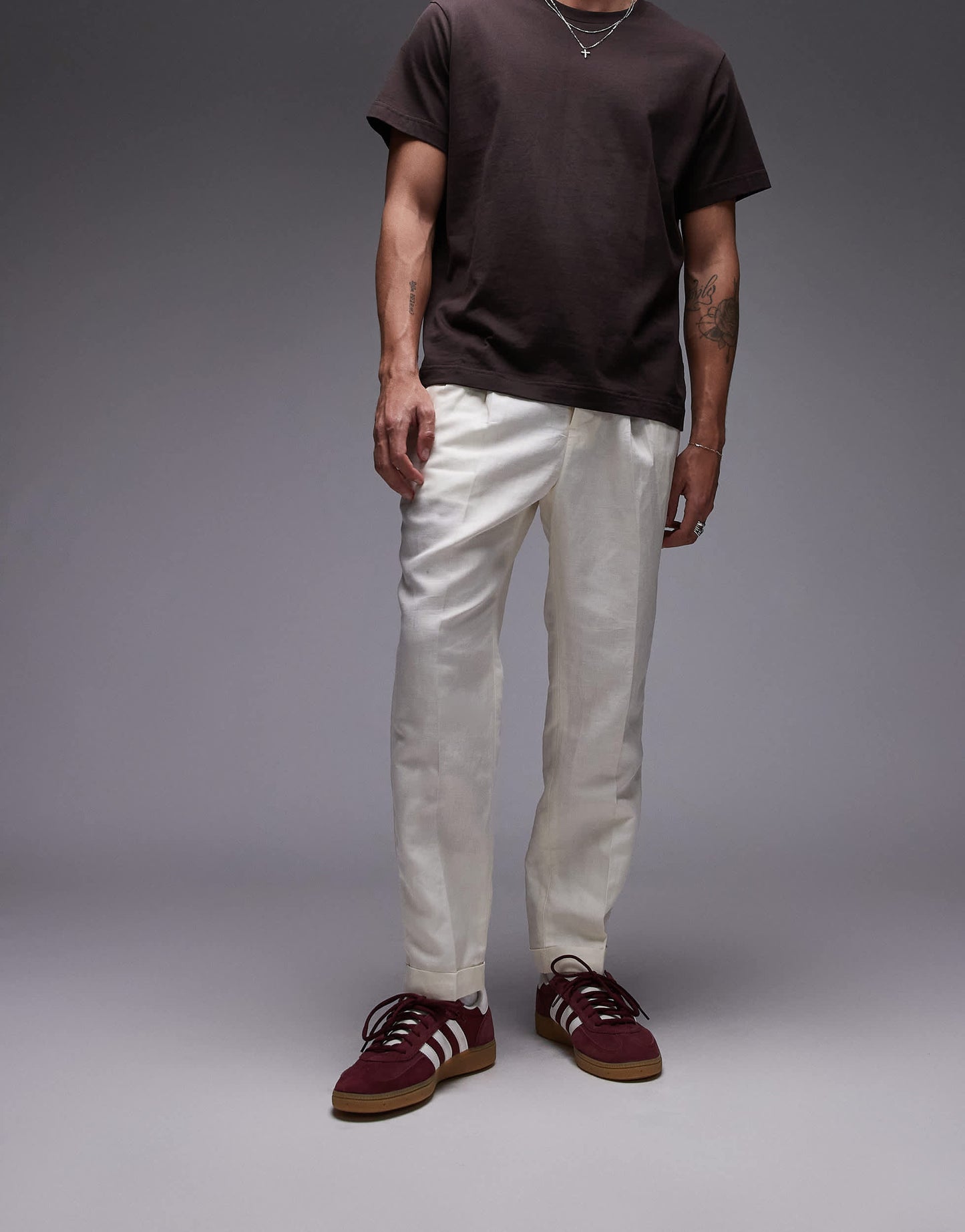 Allsaints cross tallis in wheatgrass taupe