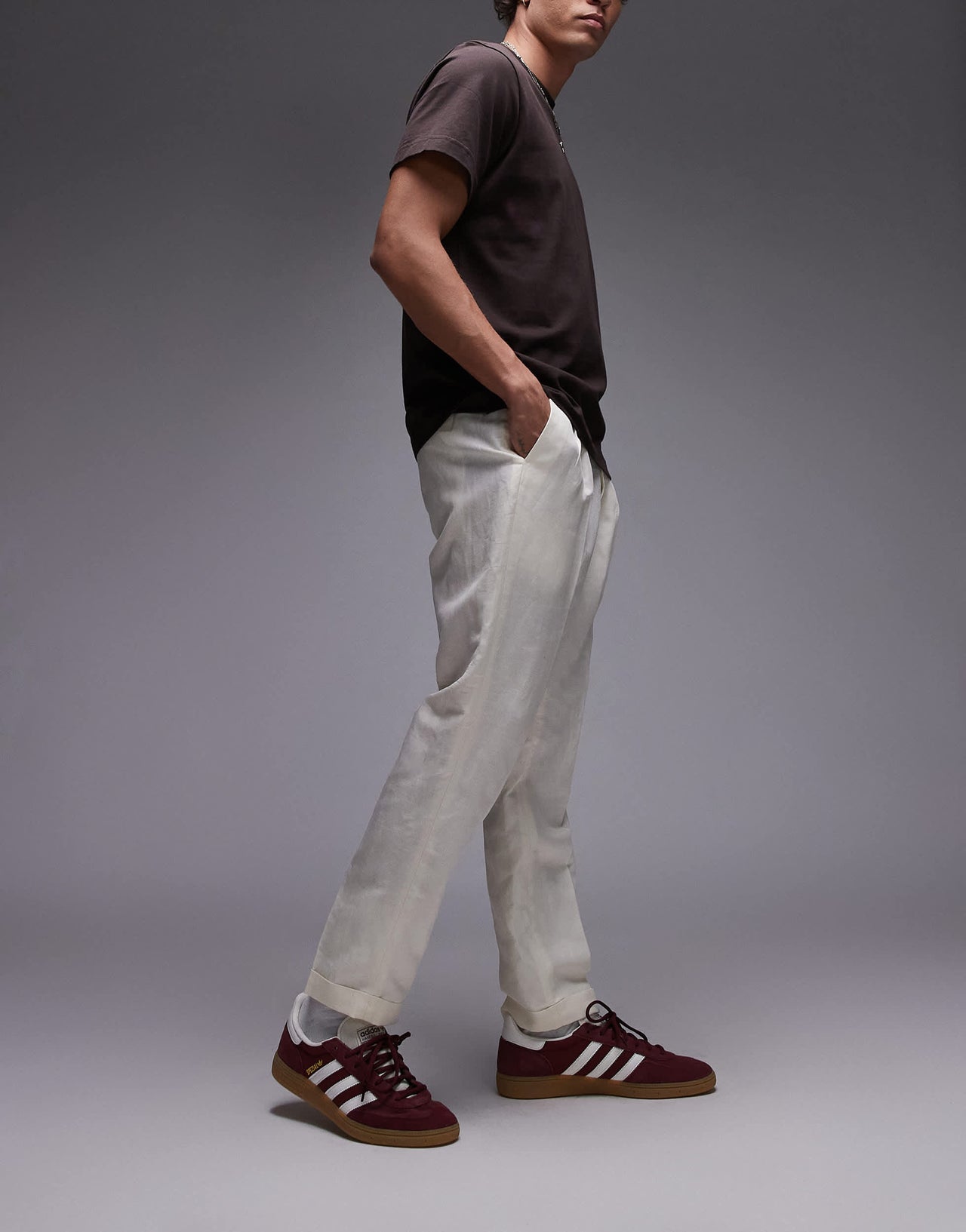 Allsaints cross tallis in wheatgrass taupe