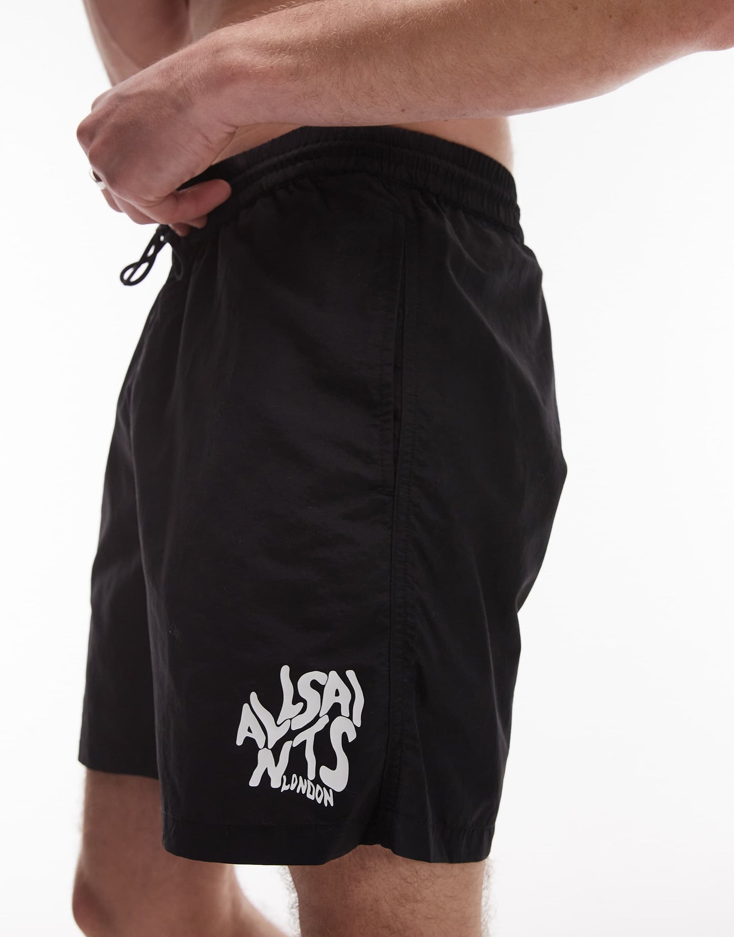 Allsaints orlando swimshort in jet black