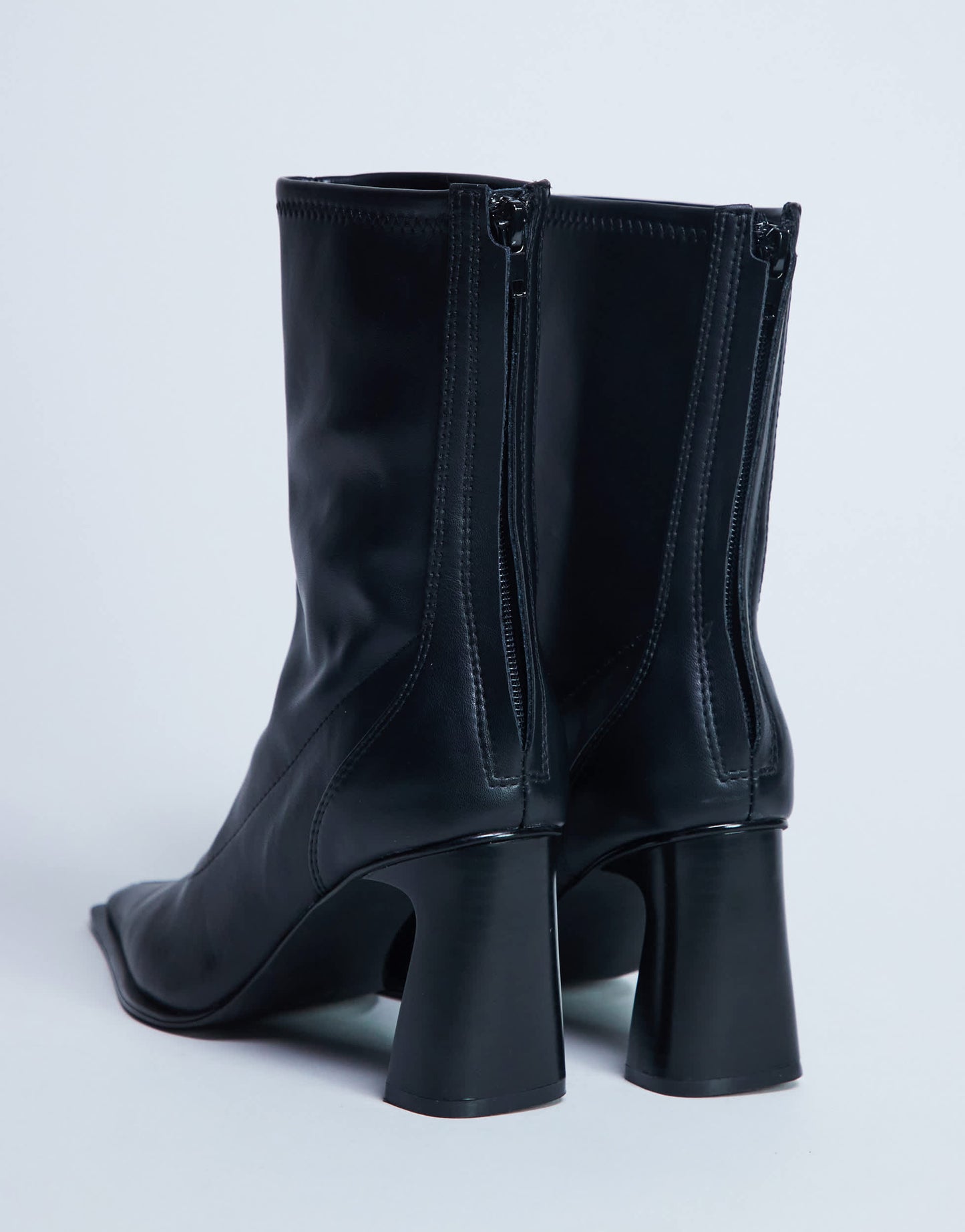 Topshop Nicky chisel toe ankle boot in black