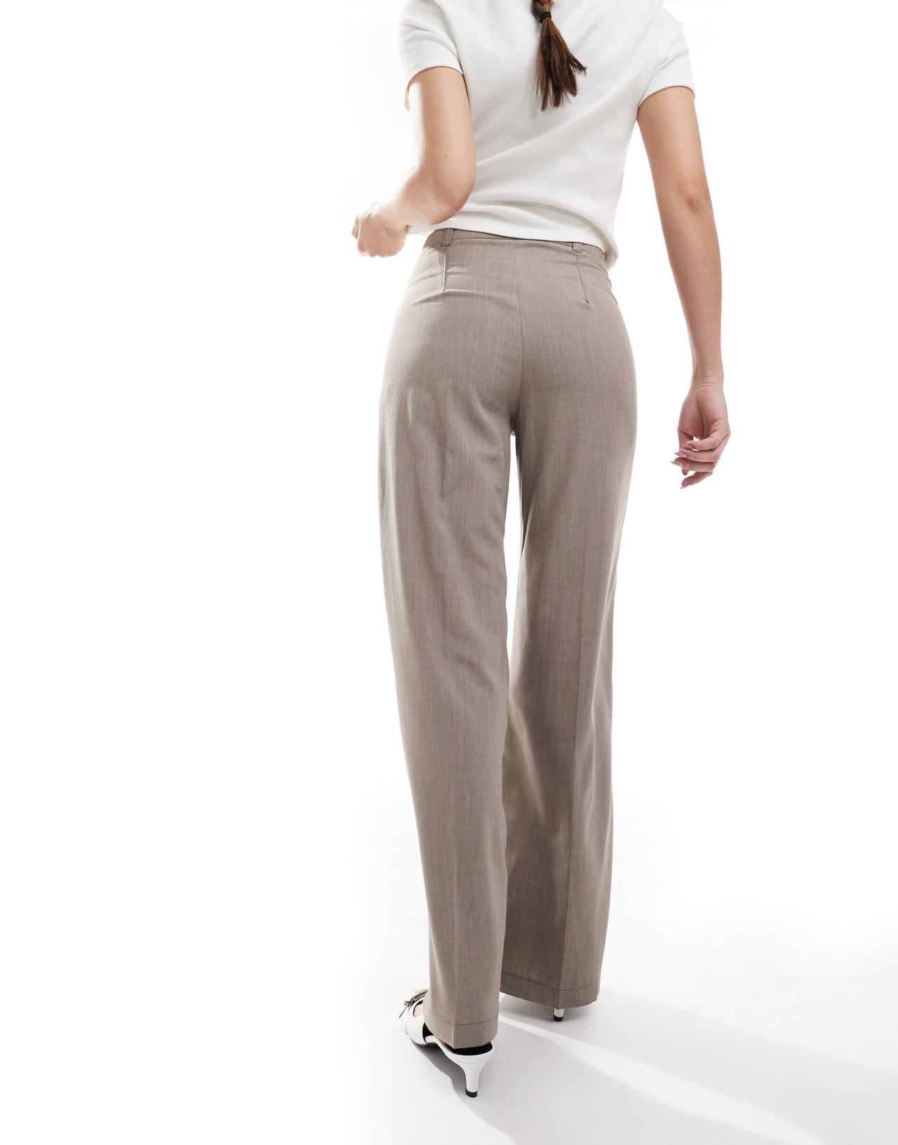 Bershka Tailored Trouser in stone