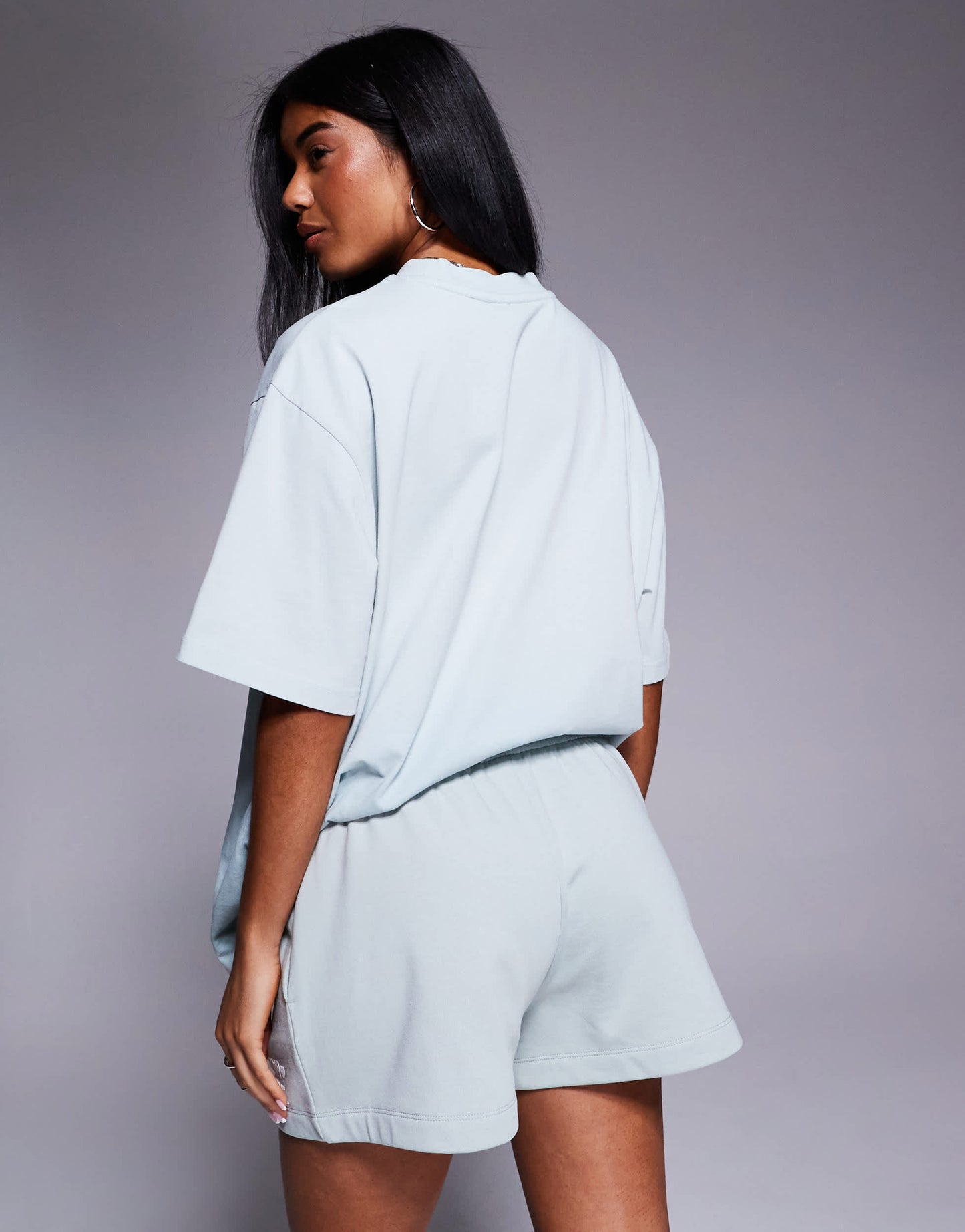 Weekend Collective Co-ord short in ombre heart print in sage green