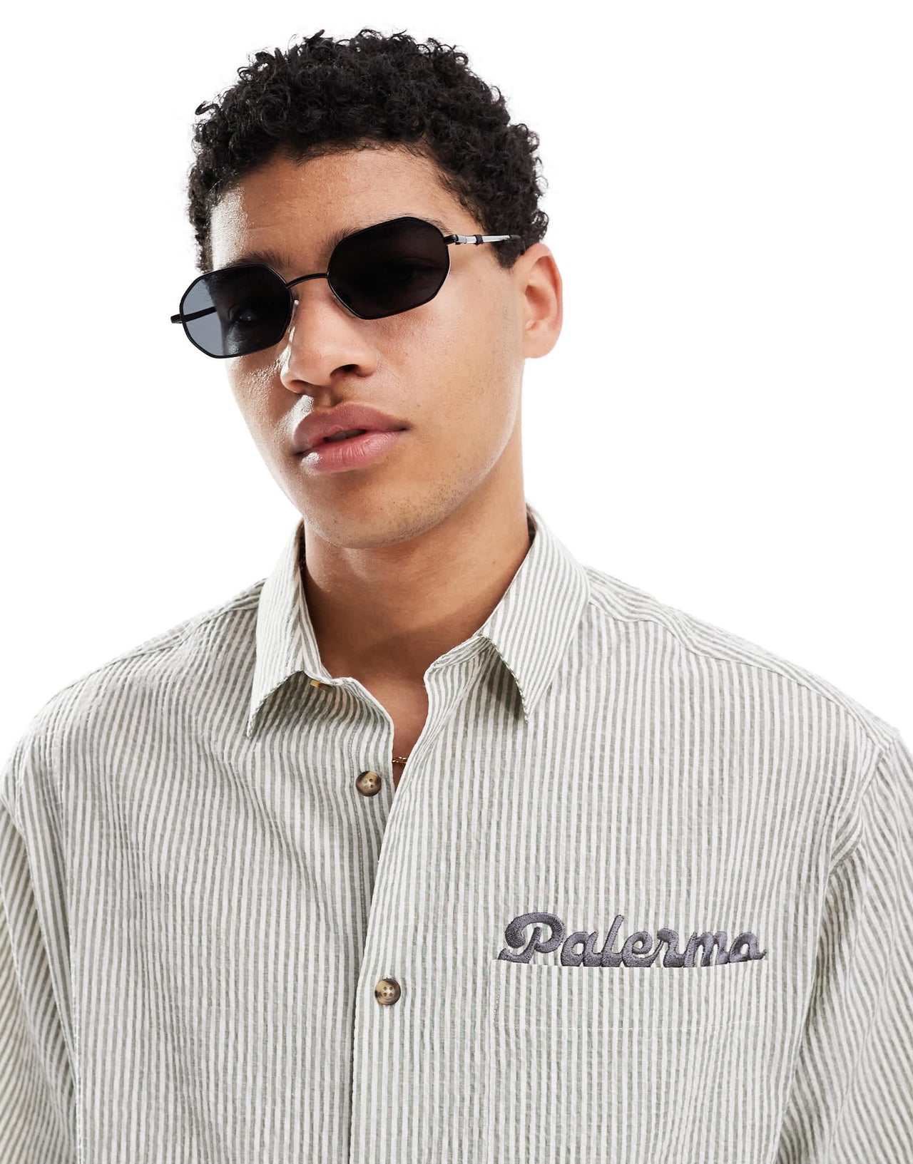Pull&Bear metal frame  sunglasses in black
