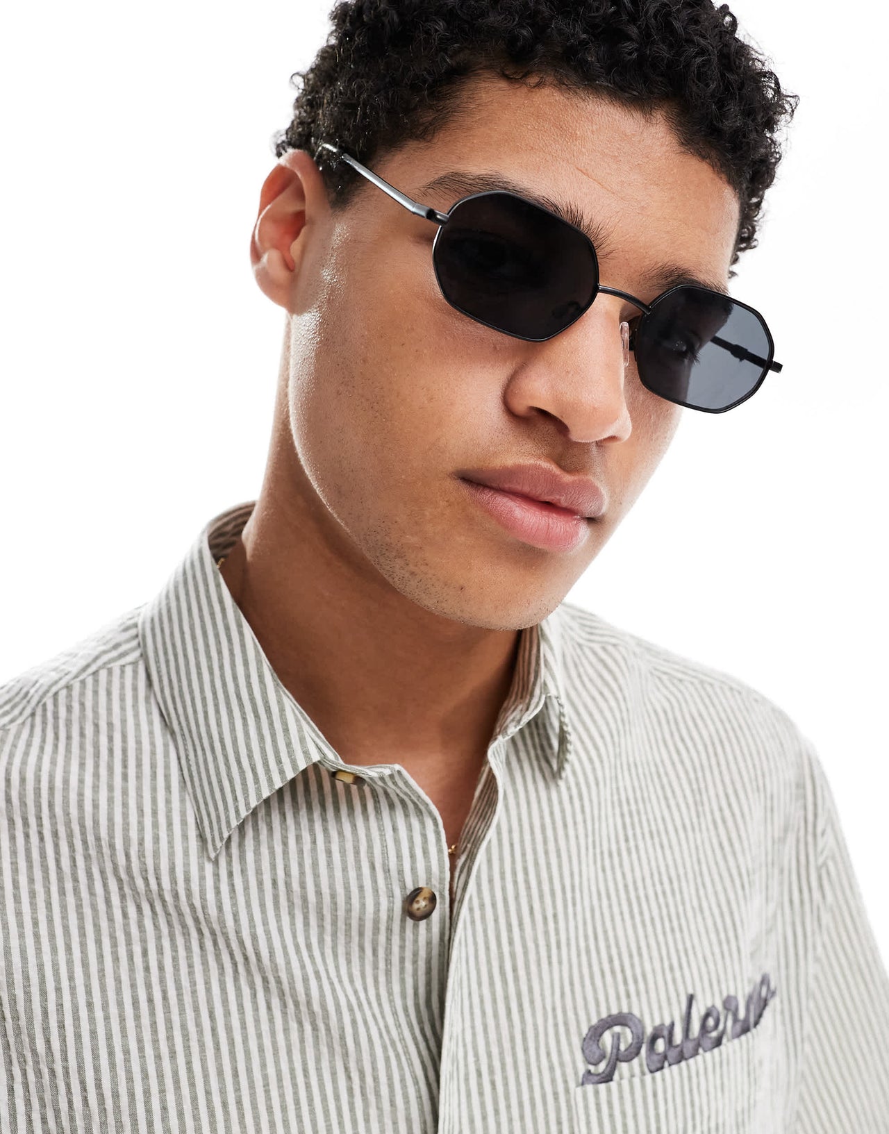 Pull&Bear metal frame  sunglasses in black