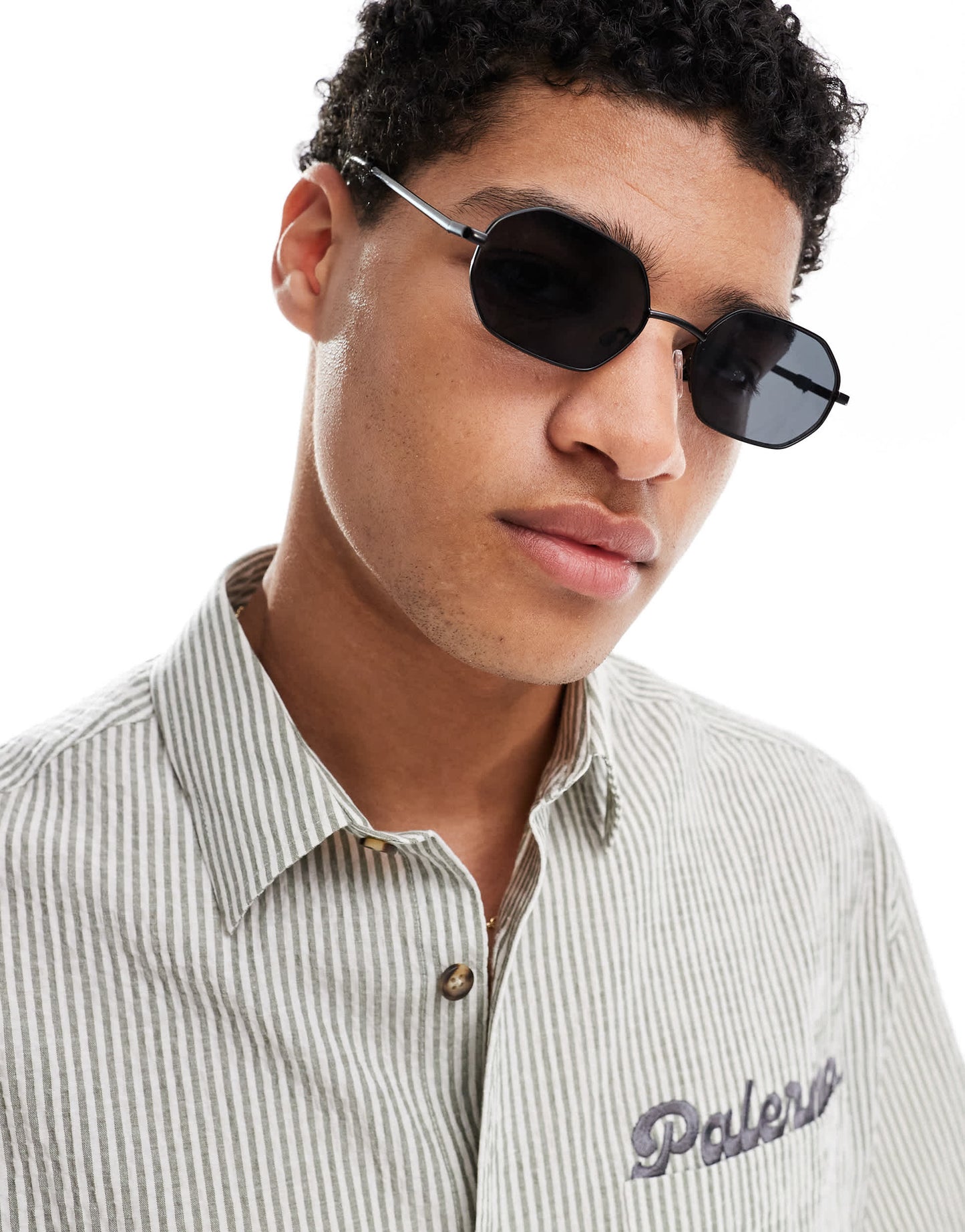 Pull&Bear metal frame  sunglasses in black