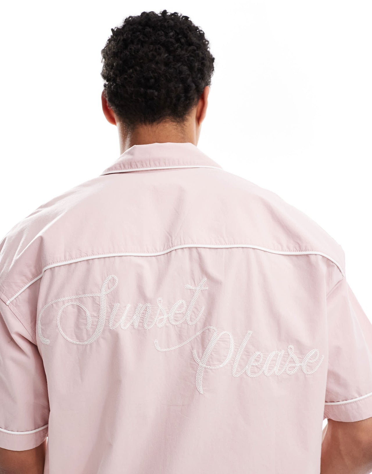 Pull&Bear back embroidering shirt in pink