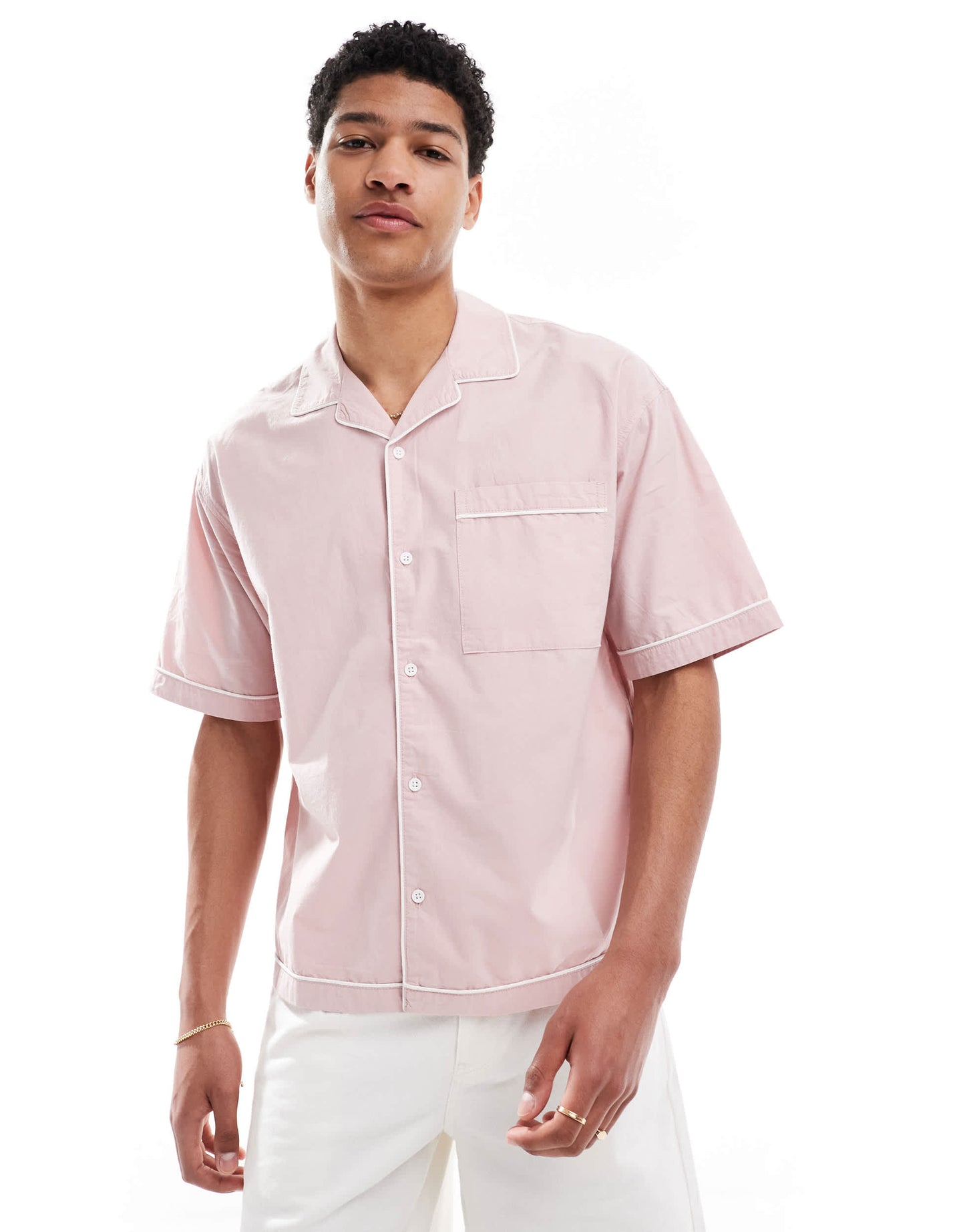 Pull&Bear back embroidering shirt in pink