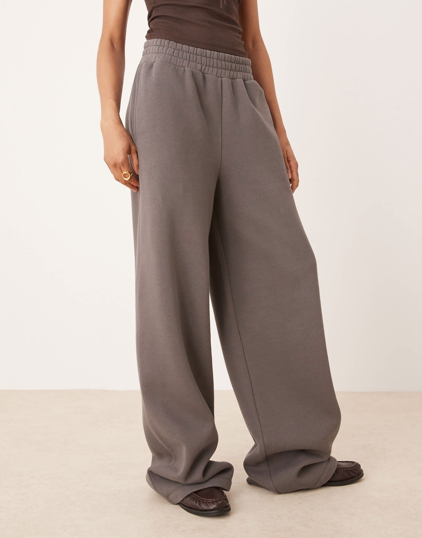 ASOS DESIGN Tall straight leg jogger in grey