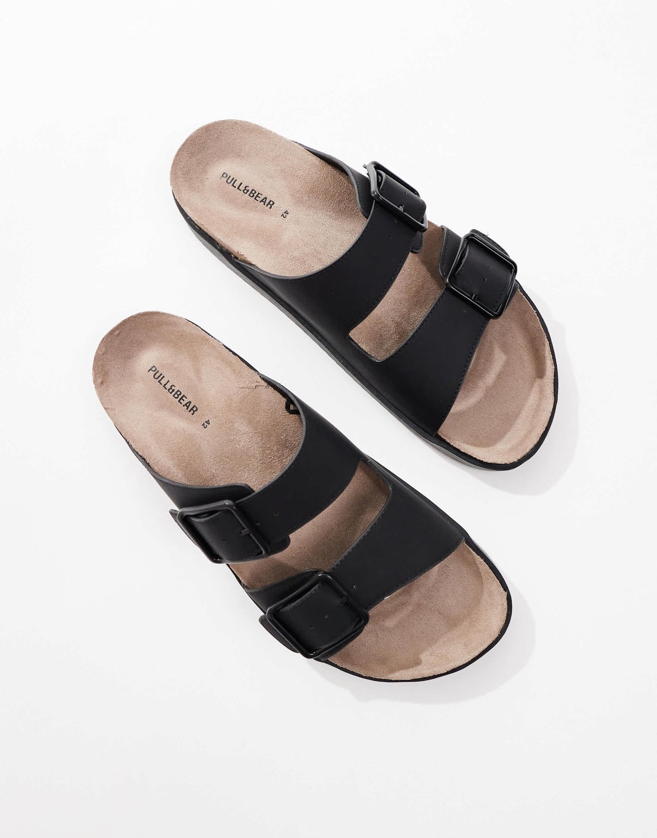 Pull&Bear double strap sandal in black