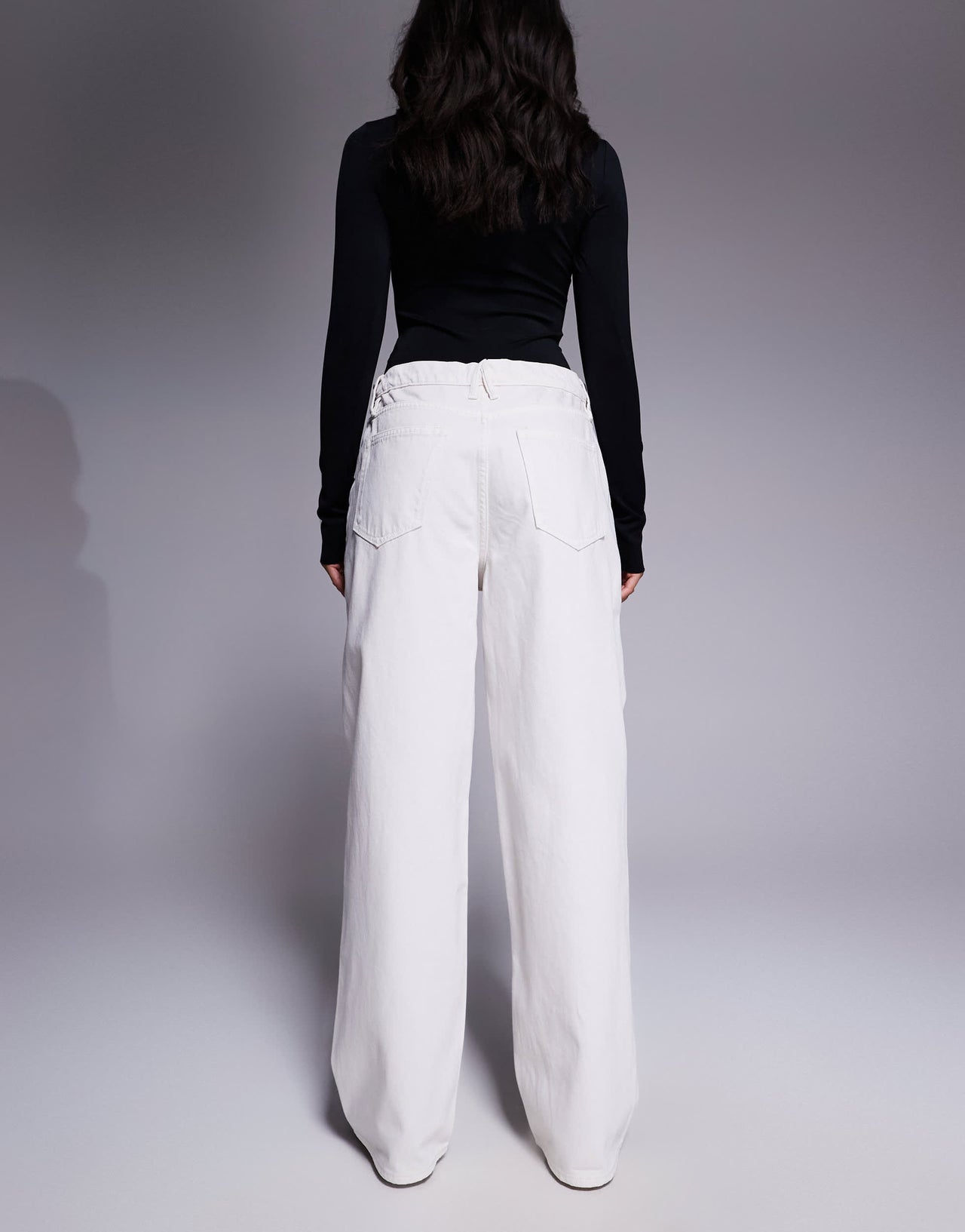 Good American good standard baggy jeans in cloud white