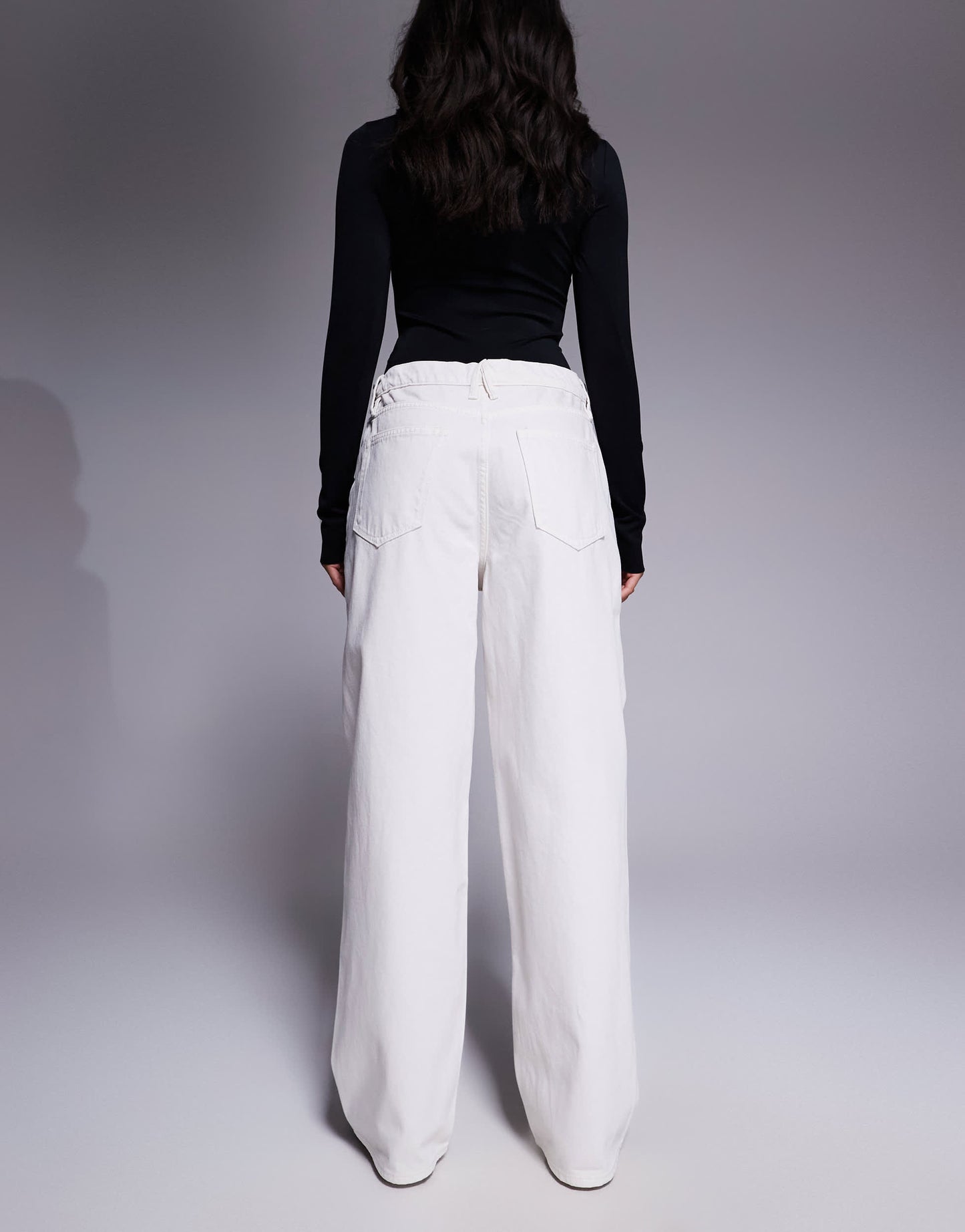 Good American good standard baggy jeans in cloud white