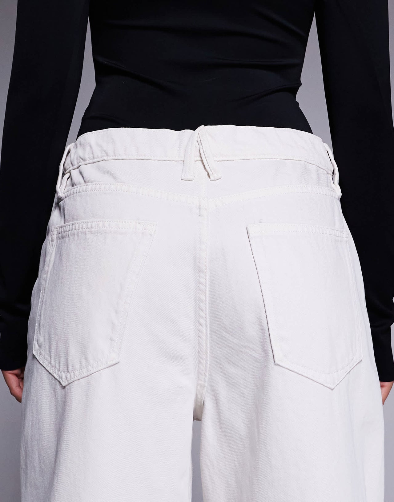 Good American good standard baggy jeans in cloud white