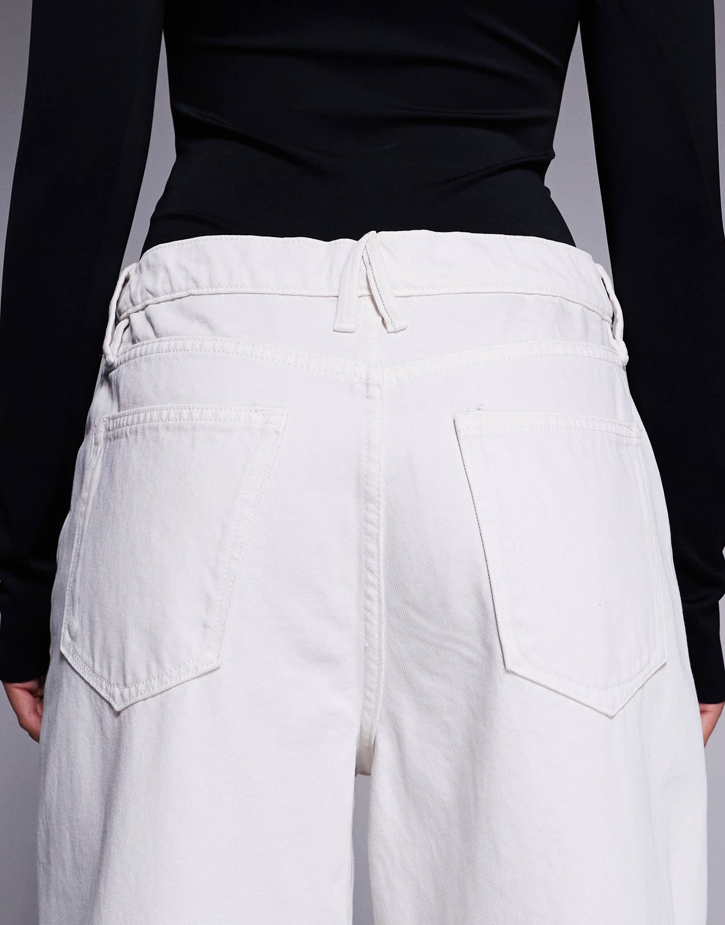 Good American good standard baggy jeans in cloud white