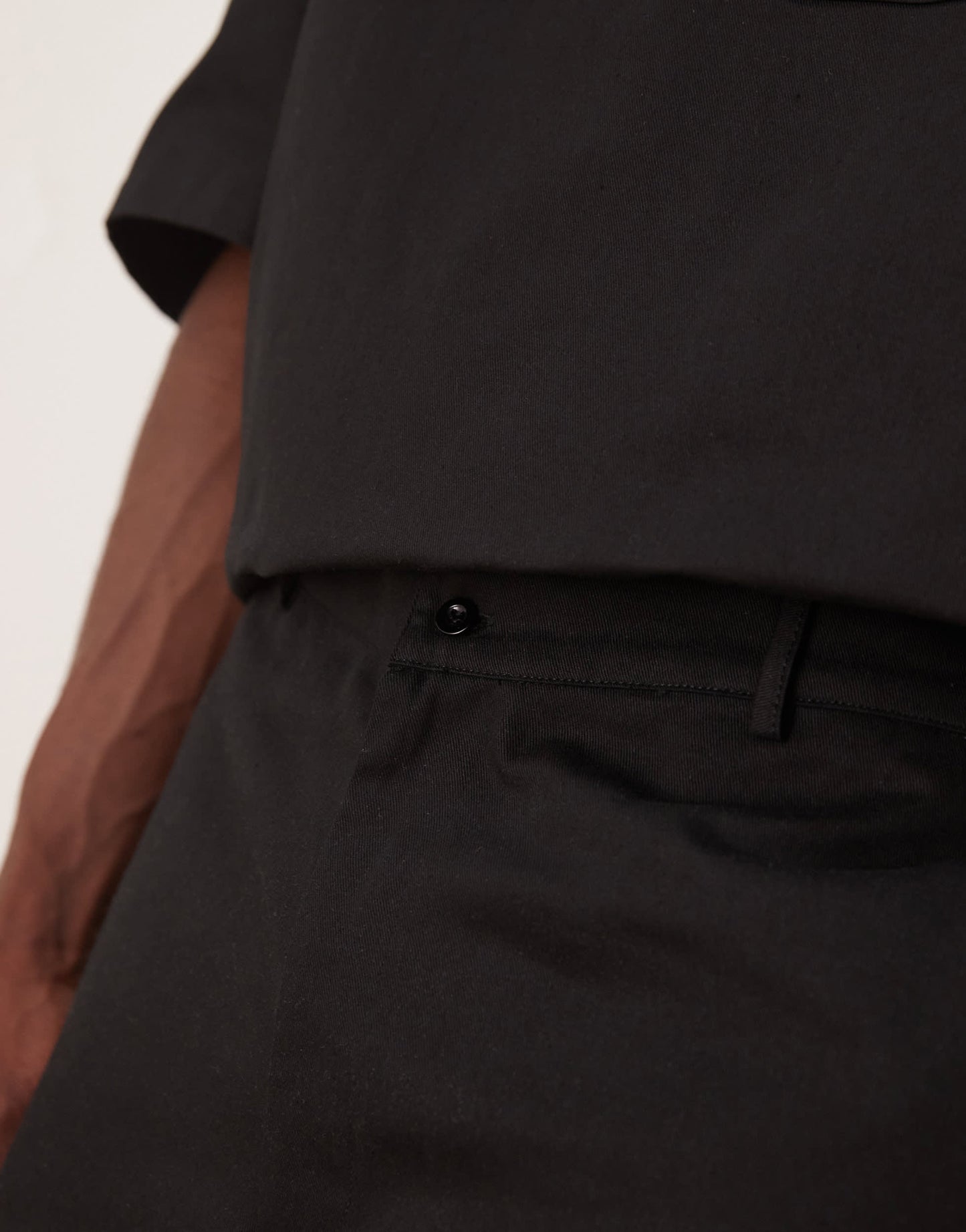 ASOS DESIGN wide leg  short co-ord in black