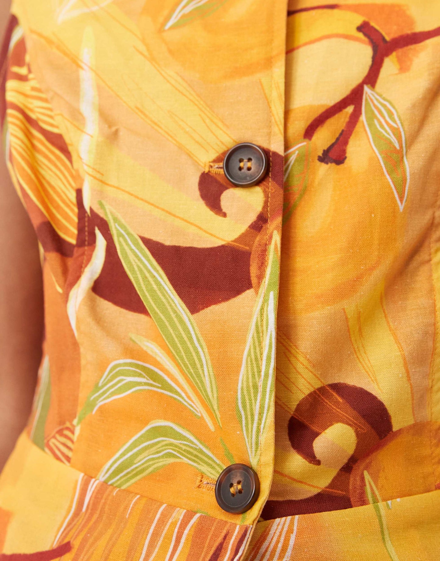 Never Fully Dressed tailored waistcoat co-ord in abstract print