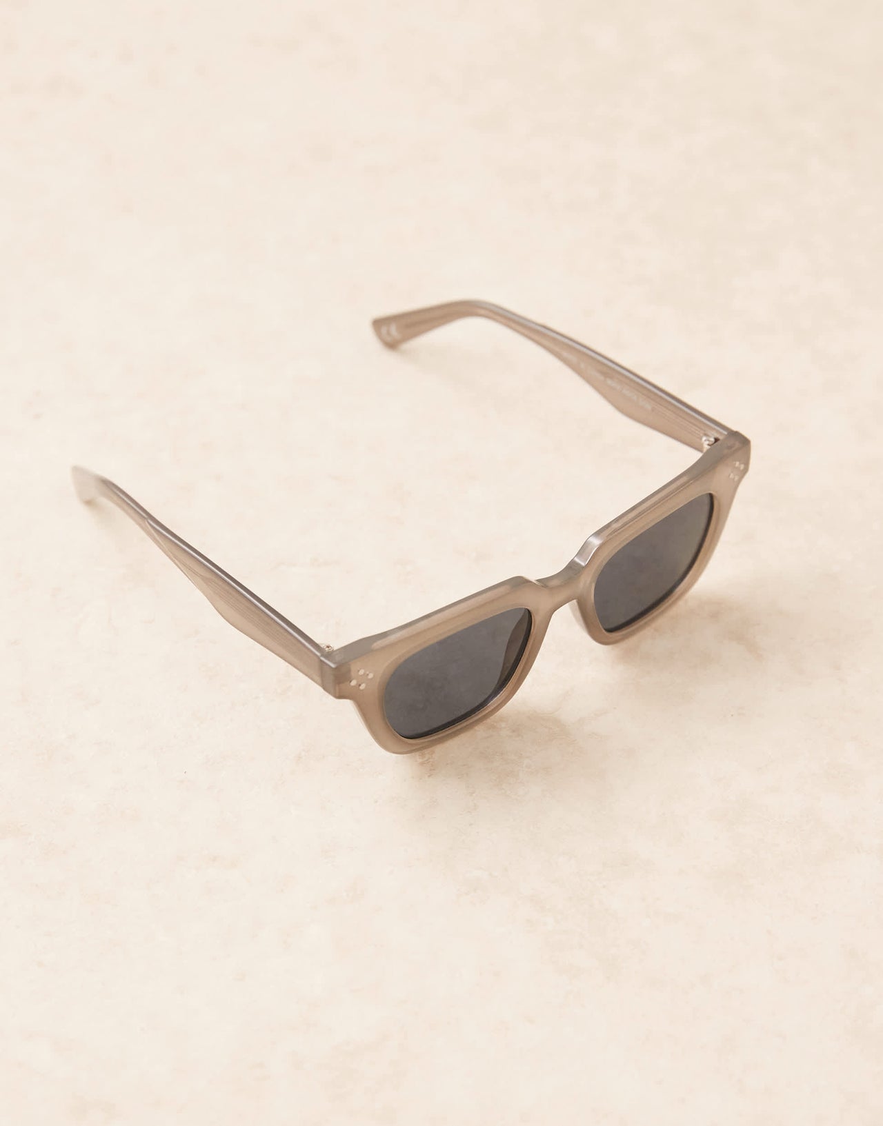 ASOS DESIGN premium chunky square sunglasses in grey crystal frame with smoke lens