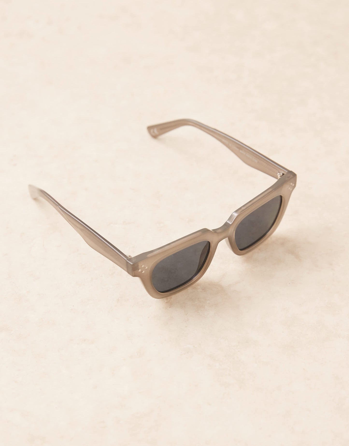 ASOS DESIGN premium chunky square sunglasses in grey crystal frame with smoke lens
