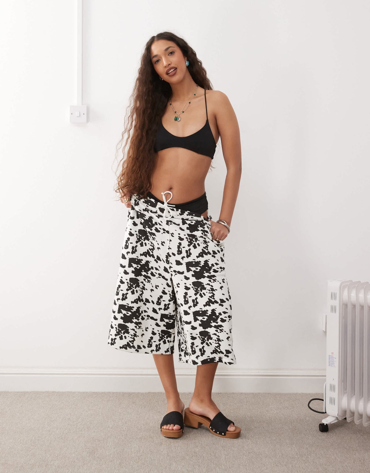 Lioness Paseo Canyon lace up scoop front multiway bikini top co-ord in black