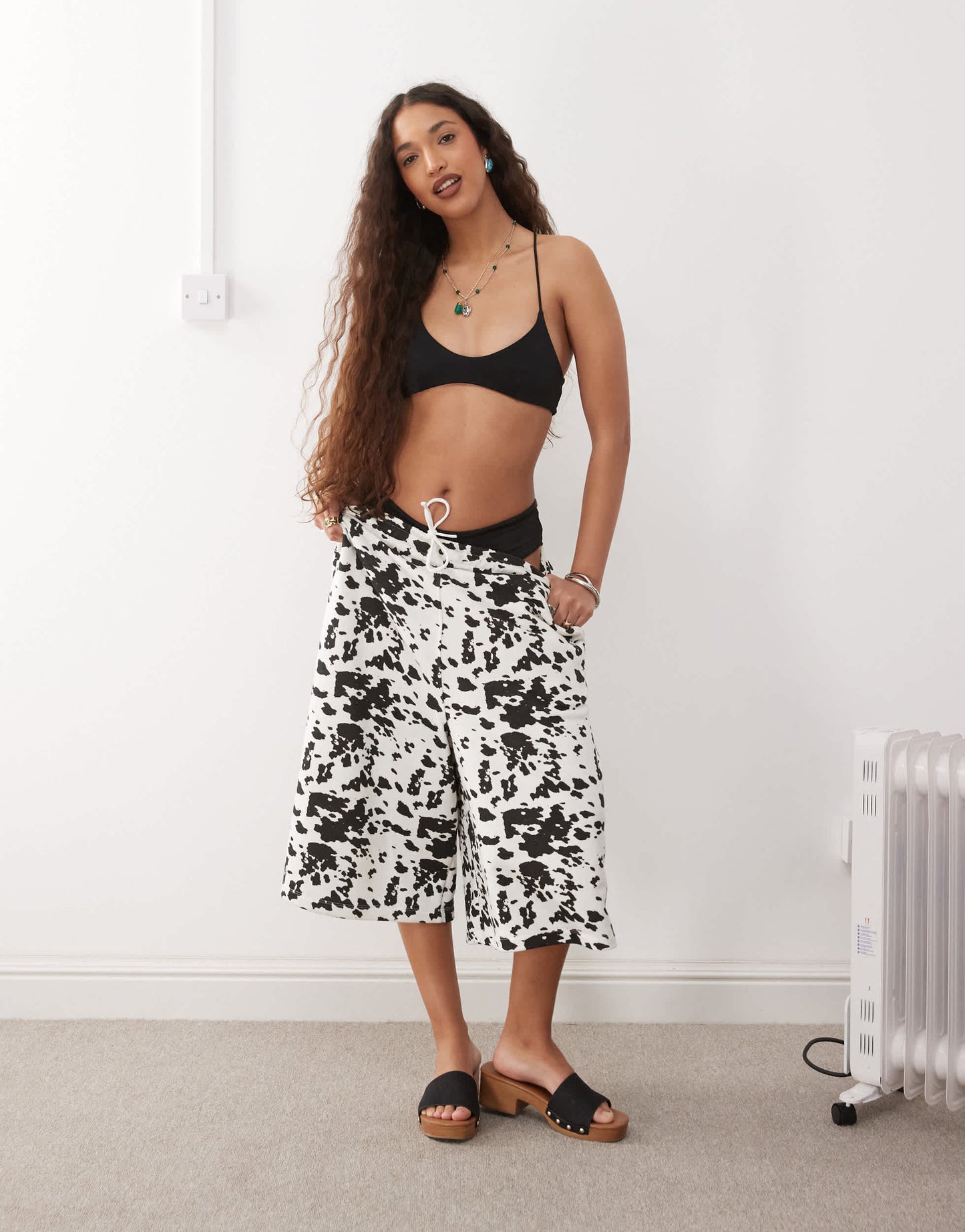 Lioness Paseo Canyon lace up scoop front multiway bikini top co-ord in black