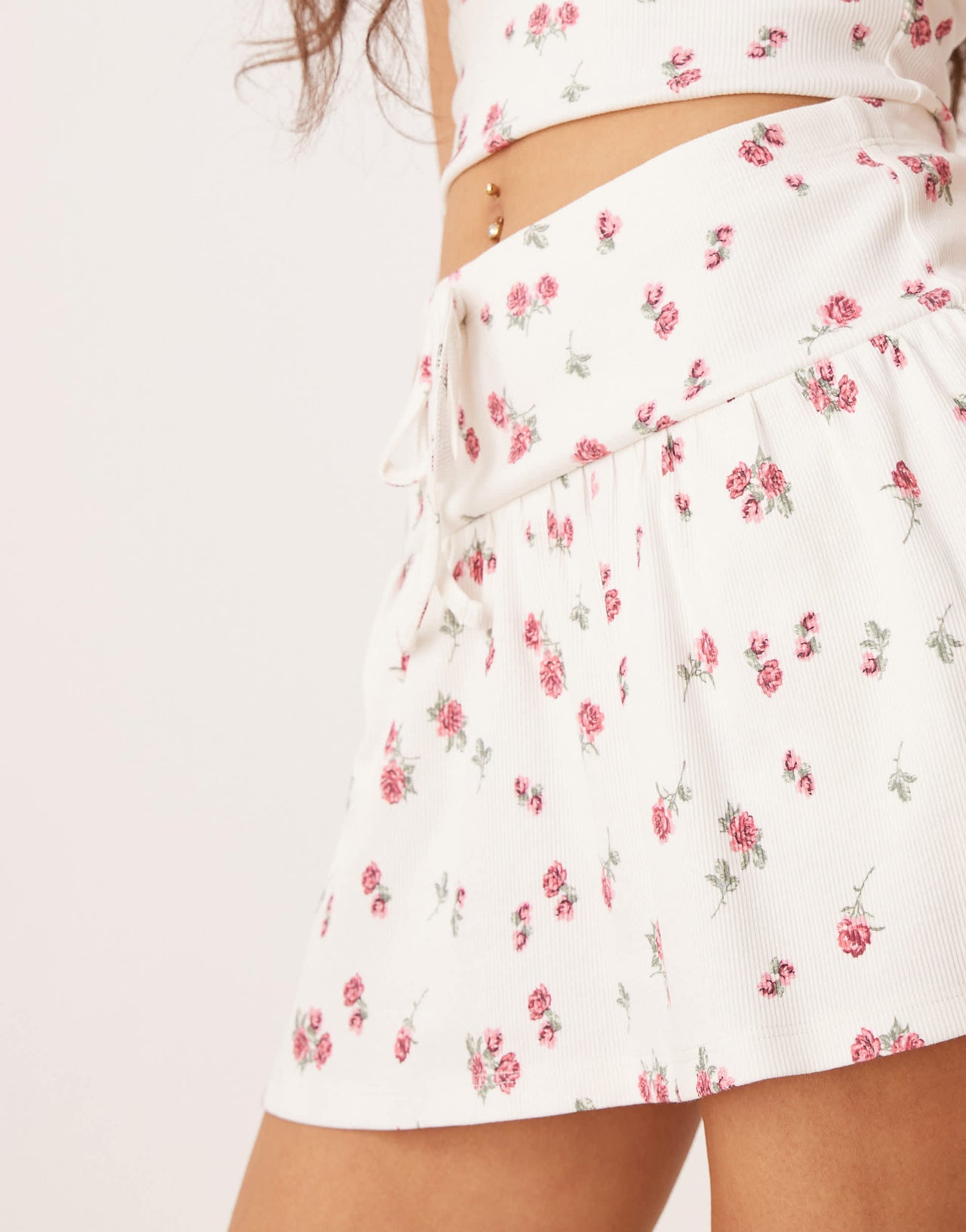 ASOS DESIGN Mini skirt co-ord in ditsy floral