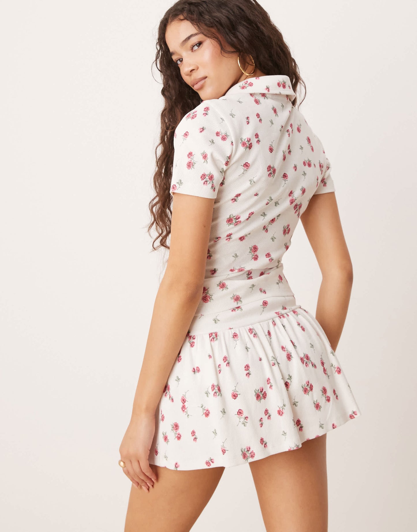ASOS DESIGN Mini skirt co-ord in ditsy floral