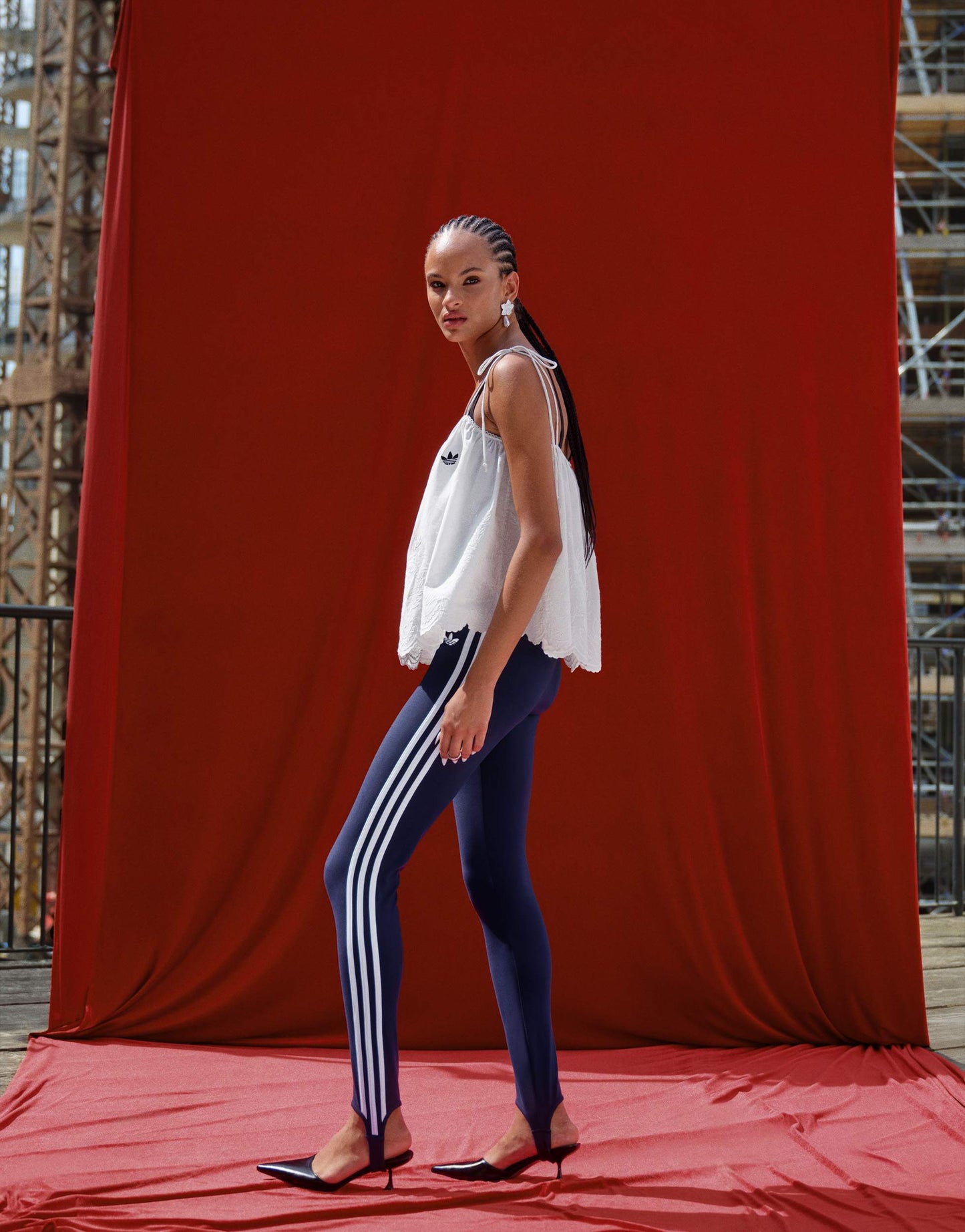 adidas Originals x ASOS stirrup leggings in navy