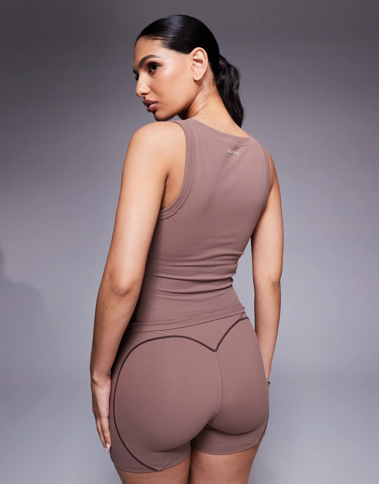 Bo+Tee tank top co-ord in mocha