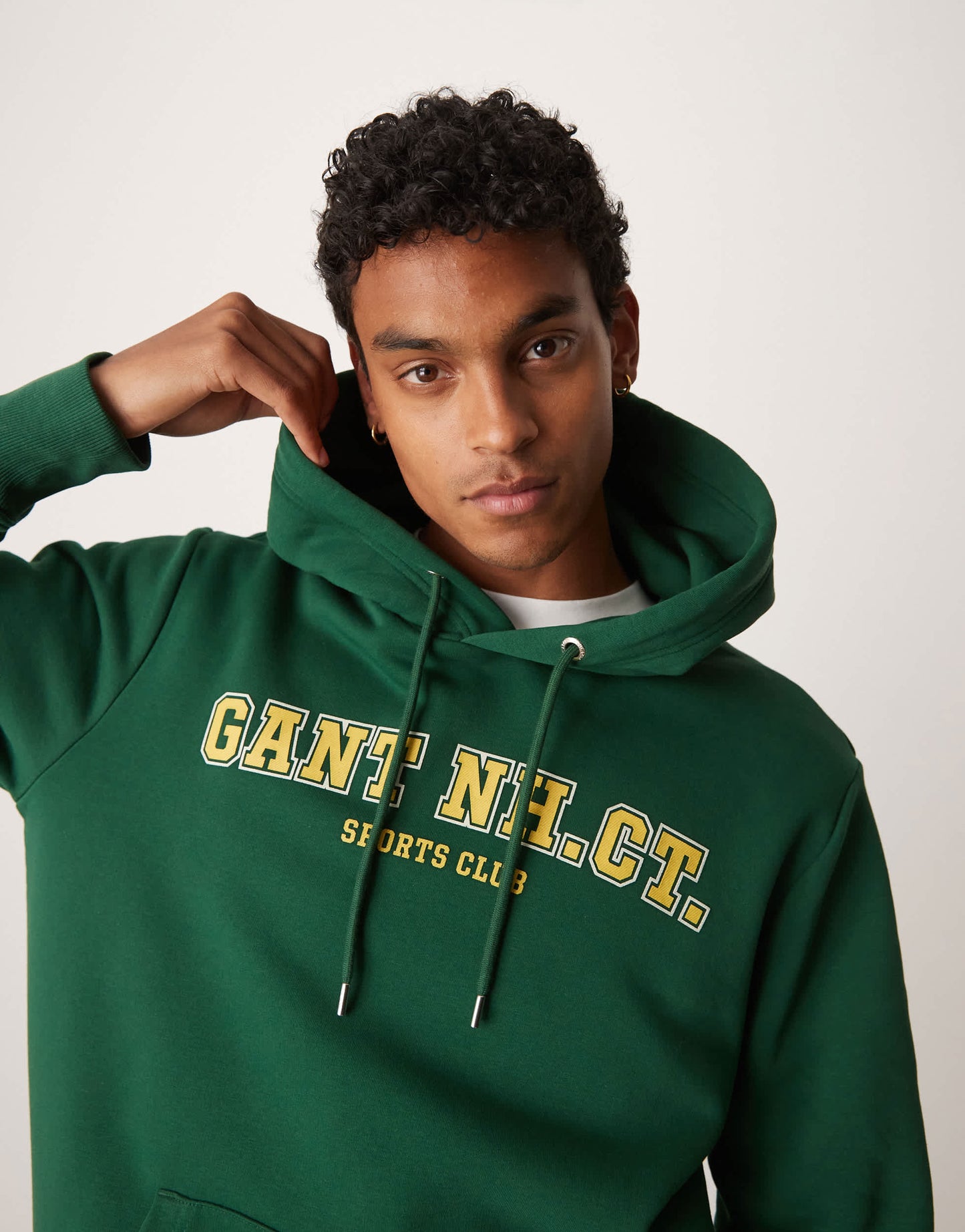 GANT collegiate logo hoodie in green