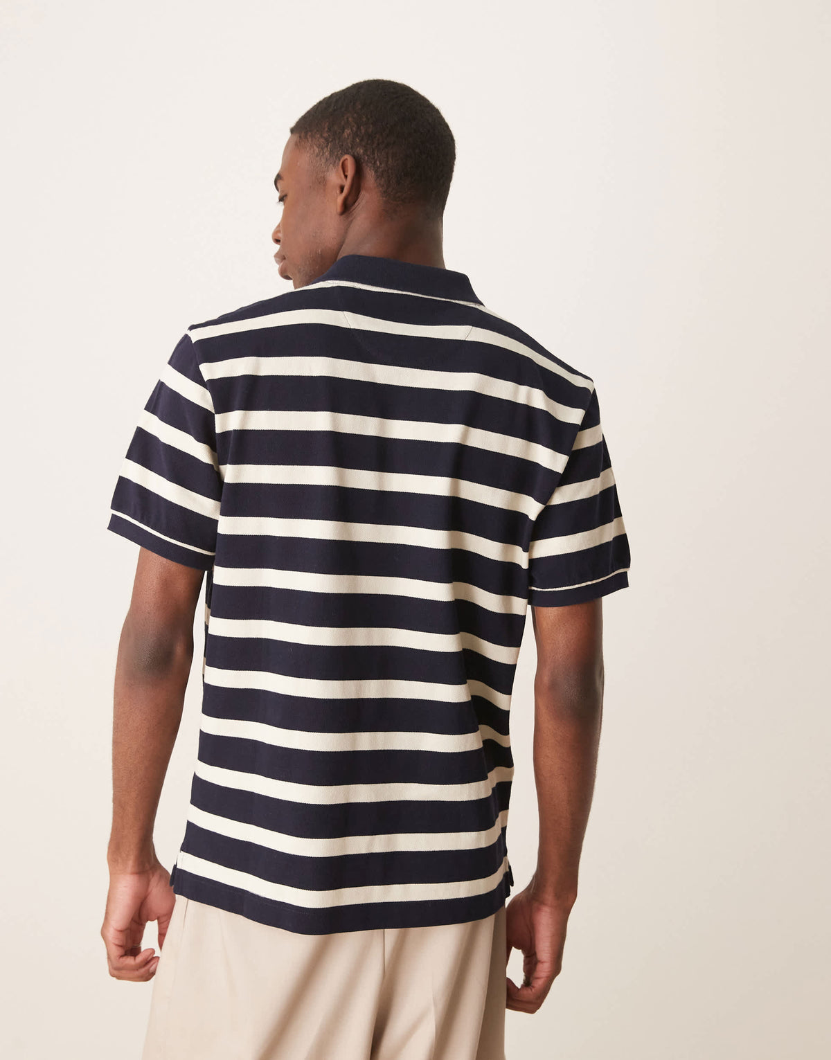 GANT striped polo in navy