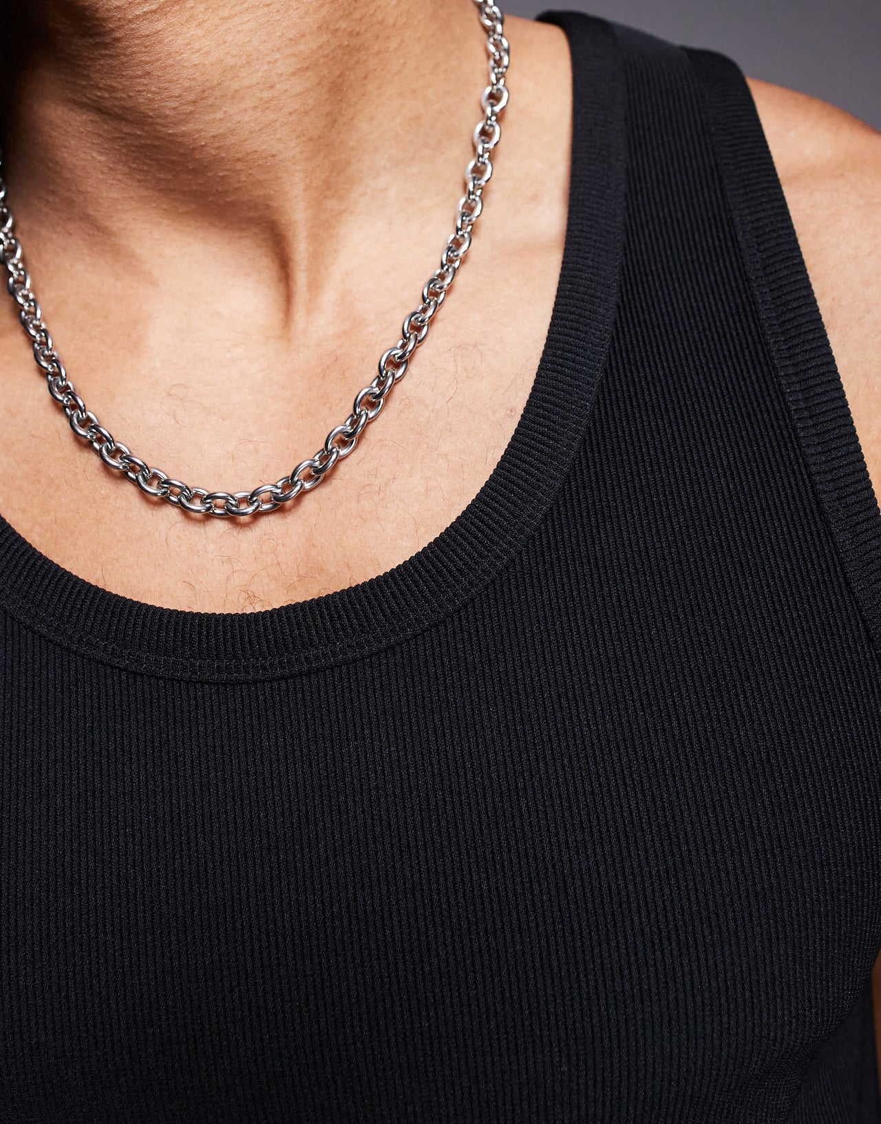 The Couture Club heavyweight textured knitted vest in black