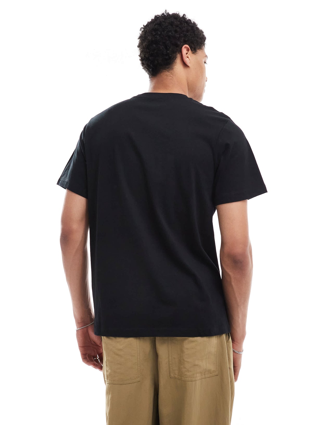 Pull&Bear 2 pack t-shirt in black and beige