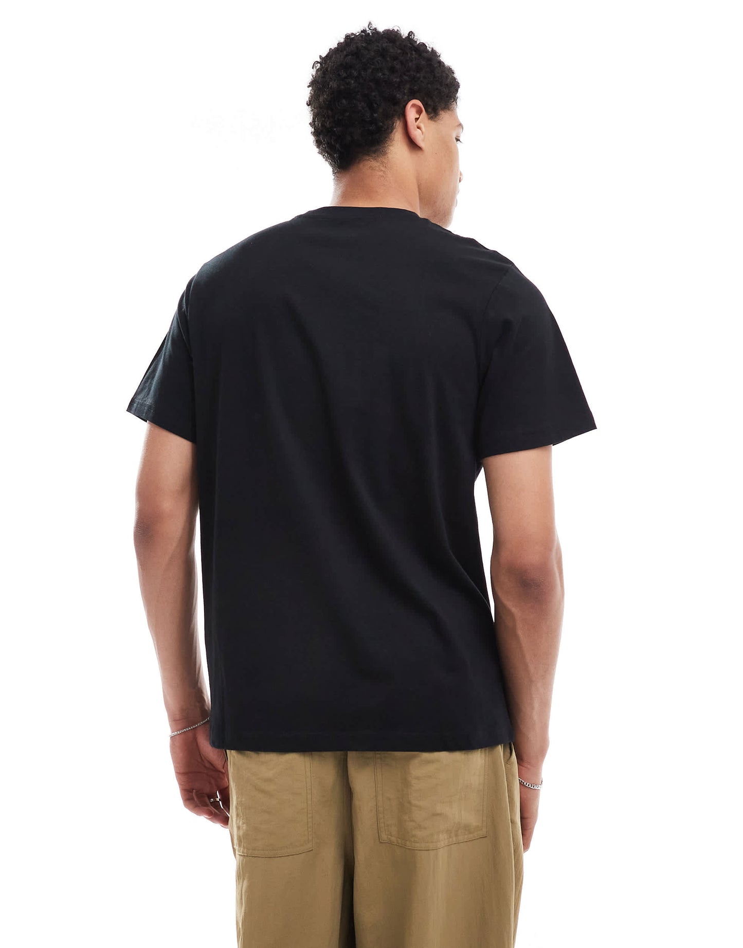 Pull&Bear 2 pack t-shirt in black and beige