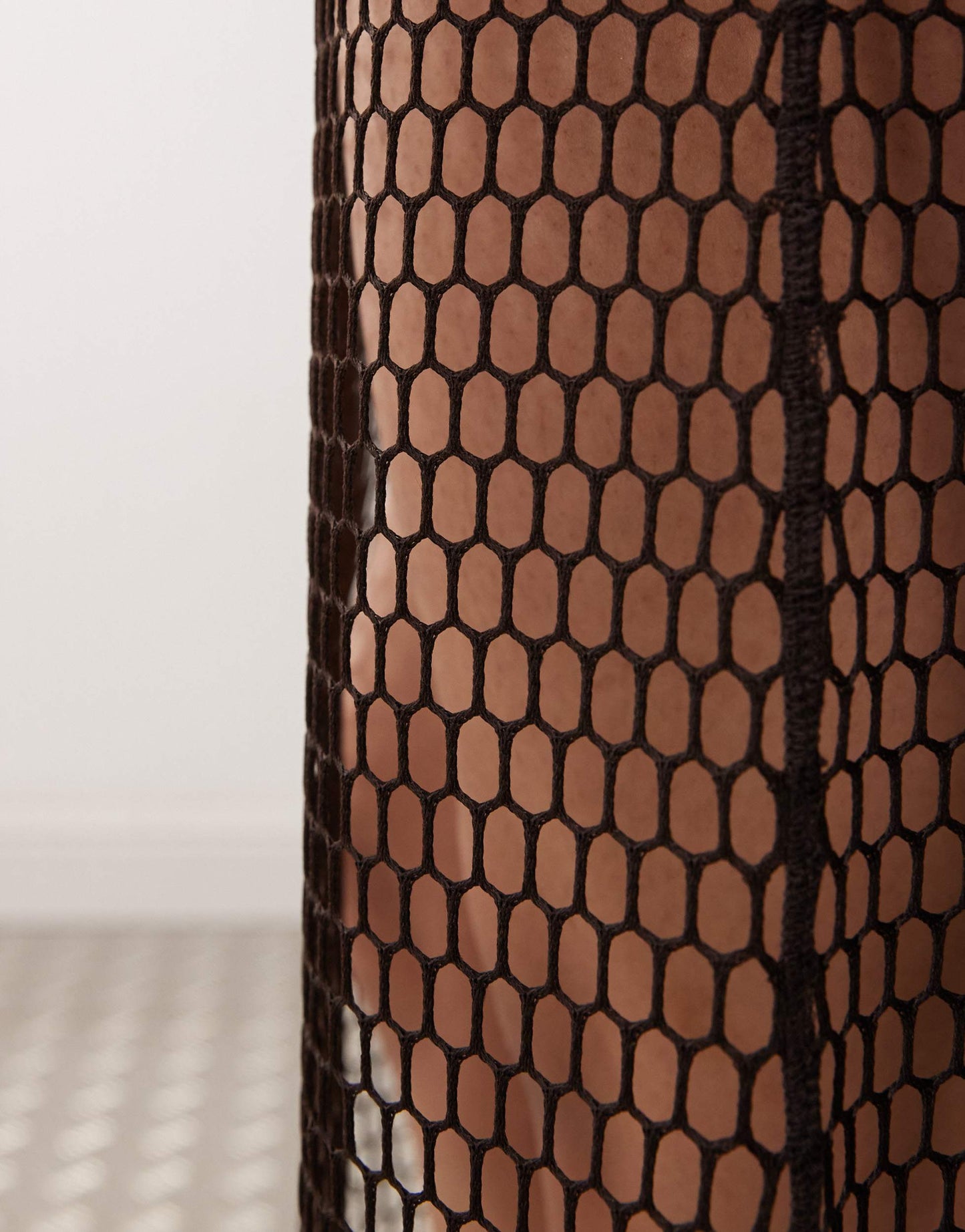 Monki net co-ord maxi skirt in chocolate brown