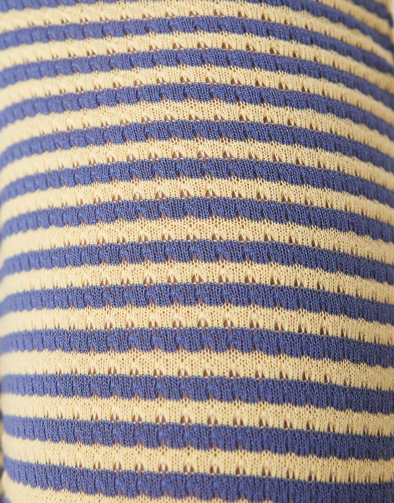 ASOS DESIGN knitted wide leg trouser co-ord in blue and yellow stripe