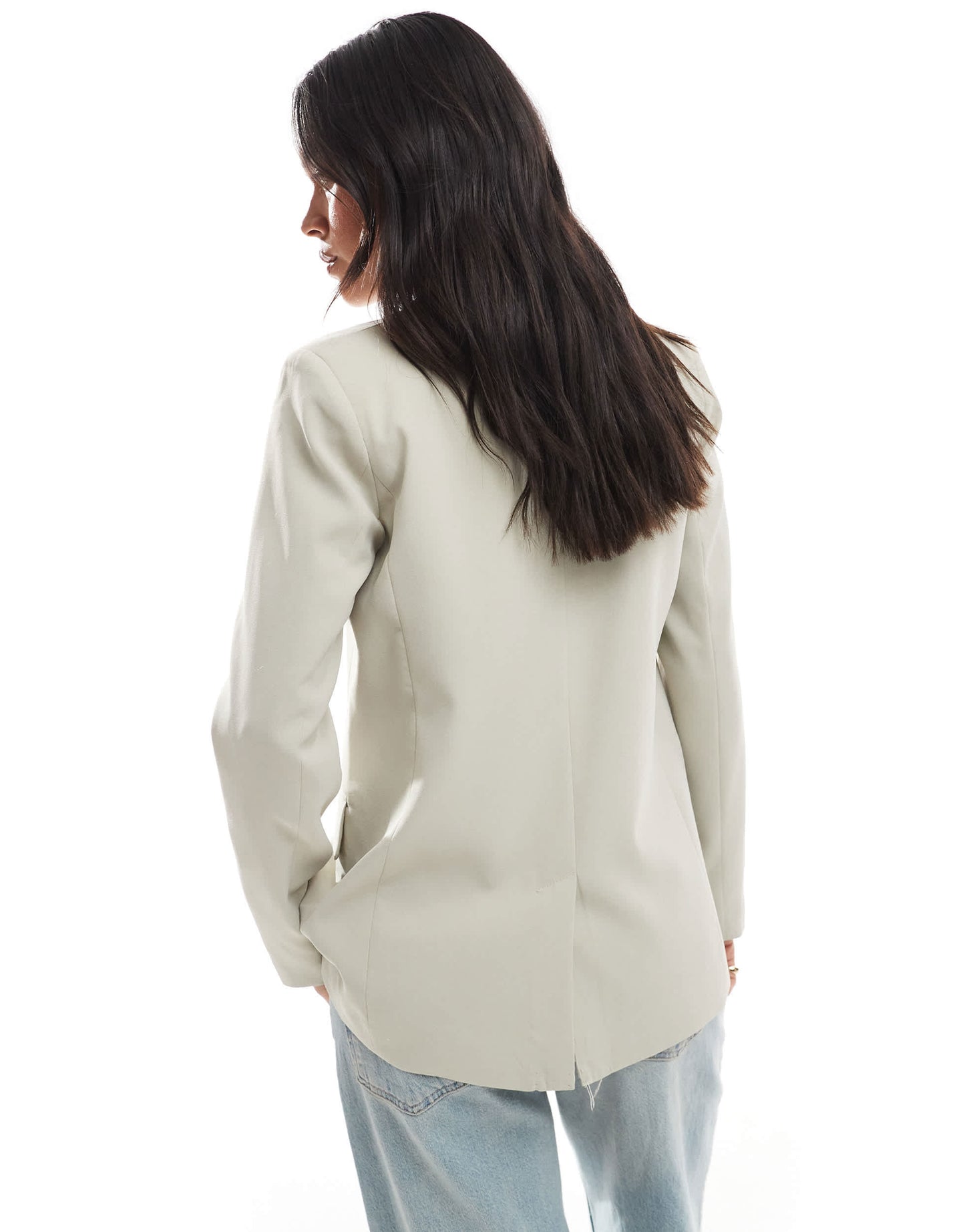 Pull&Bear tailored blazer in ecru