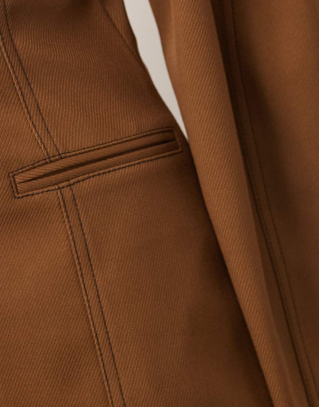 ARRANGE twill sculpted blazer co-ord in brown
