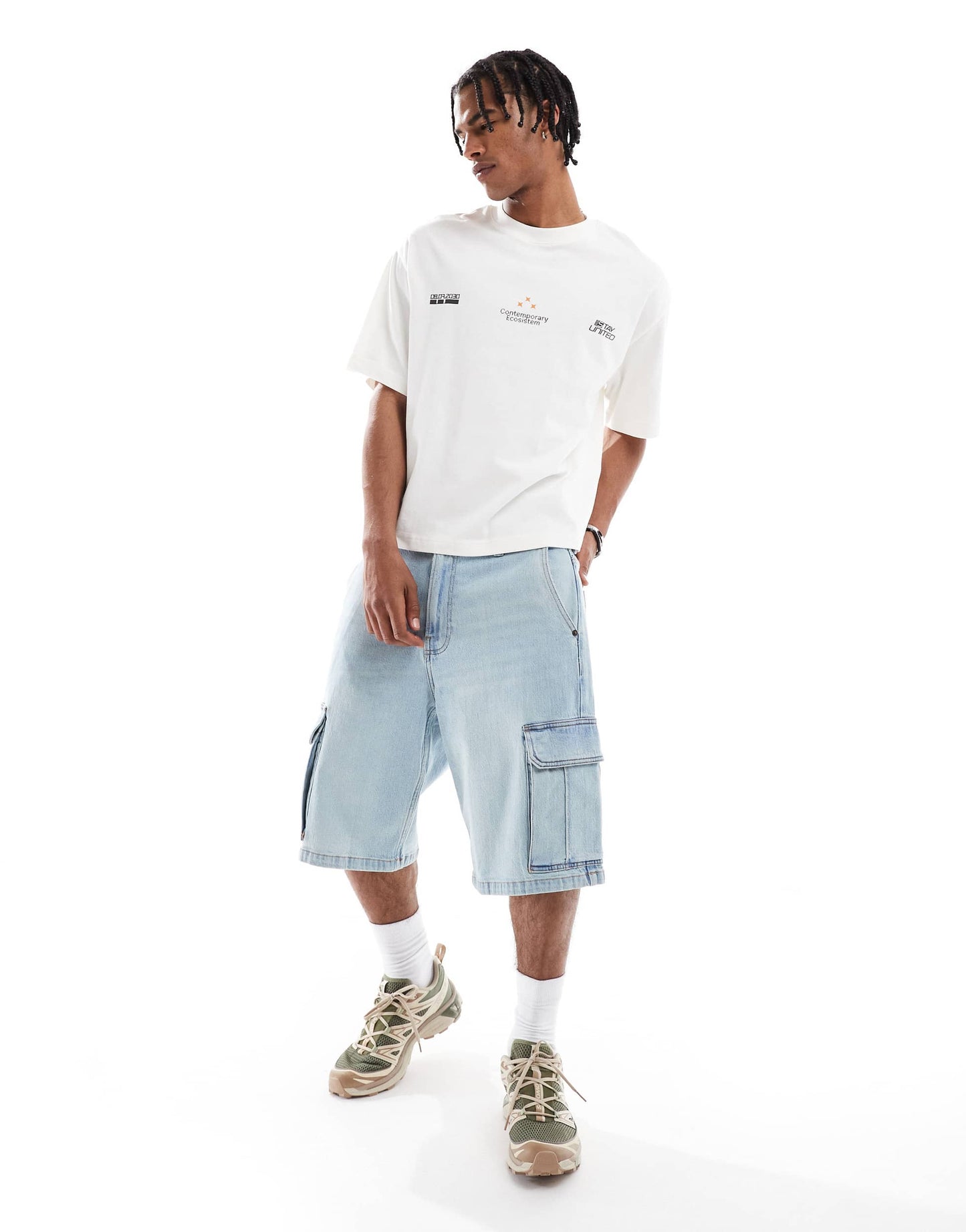 Pull&Bear 'Future Release' back graphic in white