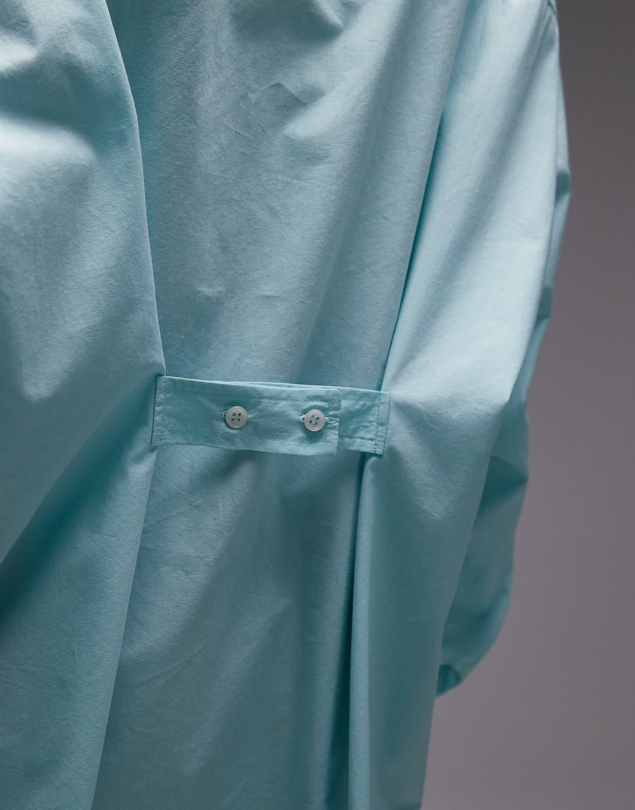 ASOS DESIGN oversized shirt with tab back detail in turqouise